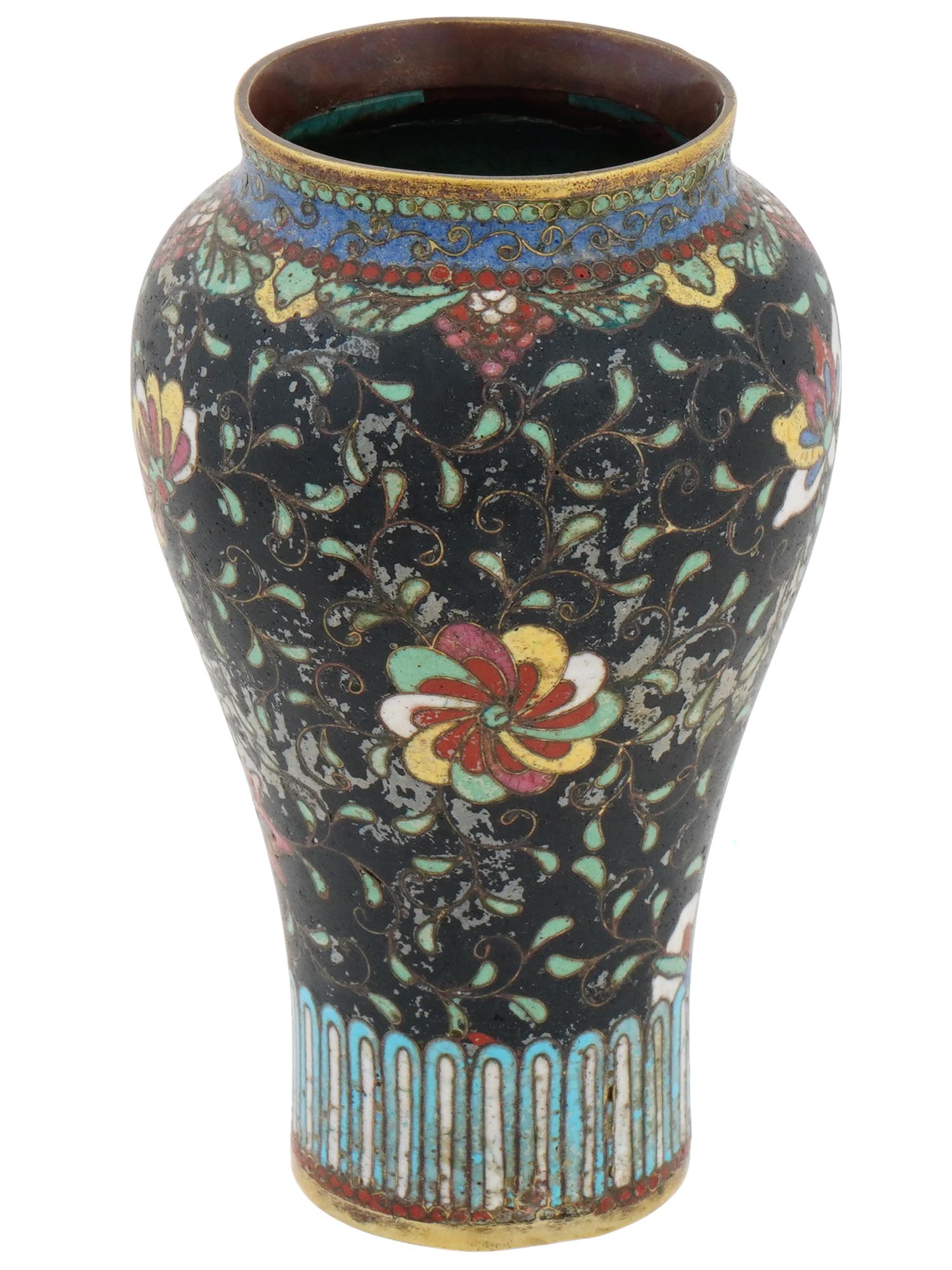 ANTIQUE JAPANESE MEIJI CLOISONNE VASE ATTR TO NAMIKAWA PIC-0