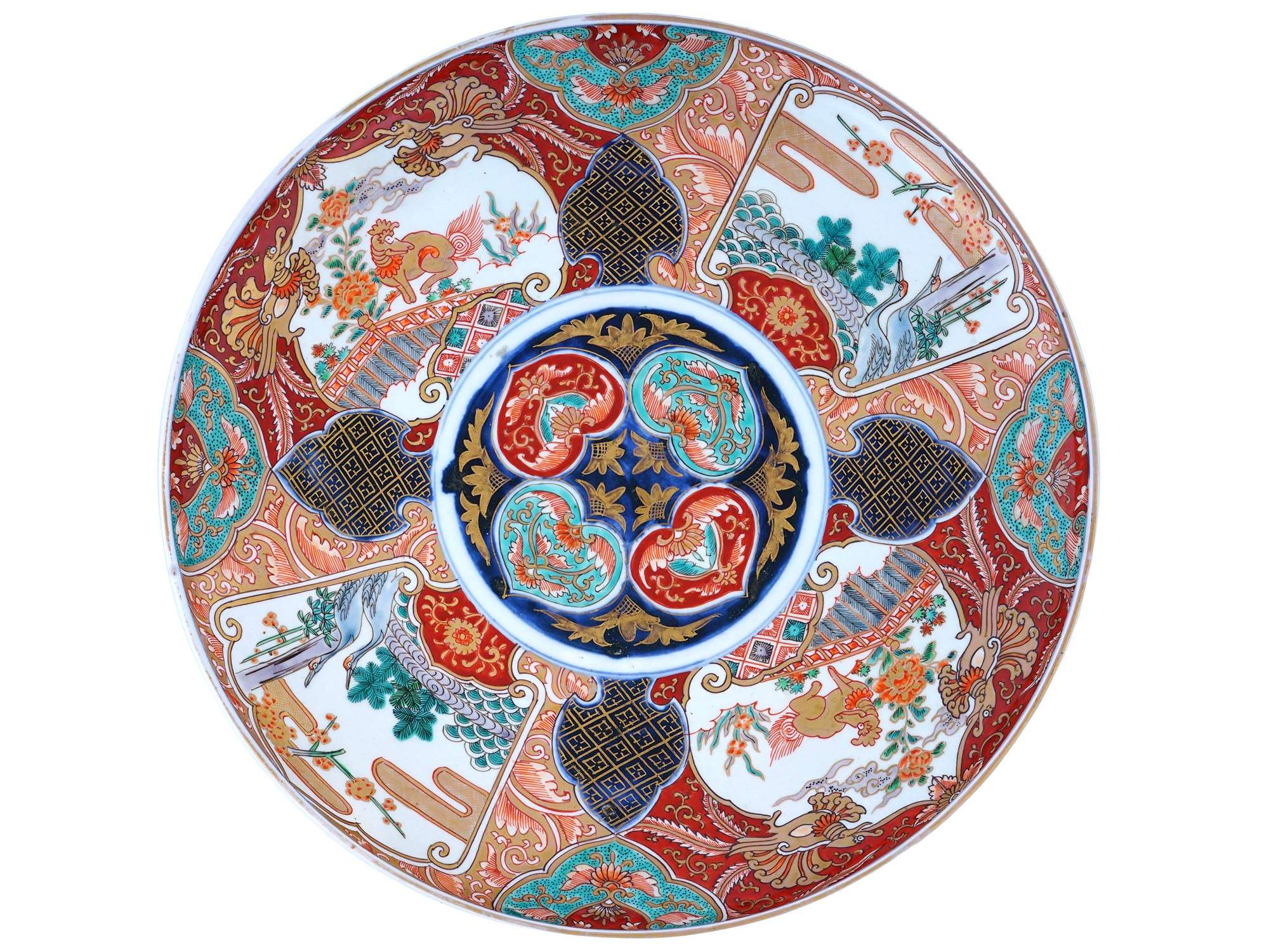 ANTIQUE JAPANESE MEIJI IMARI PORCELAIN CHARGER PIC-0