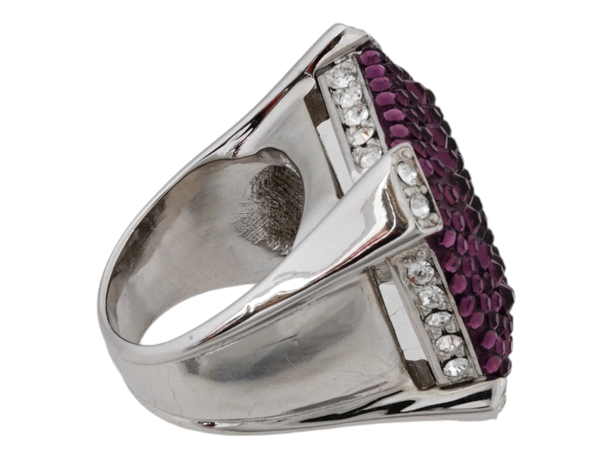 JUDITH LEIBER SWAROVSKI CRYSTAL PAVE COCKTAIL RING IOB PIC-3