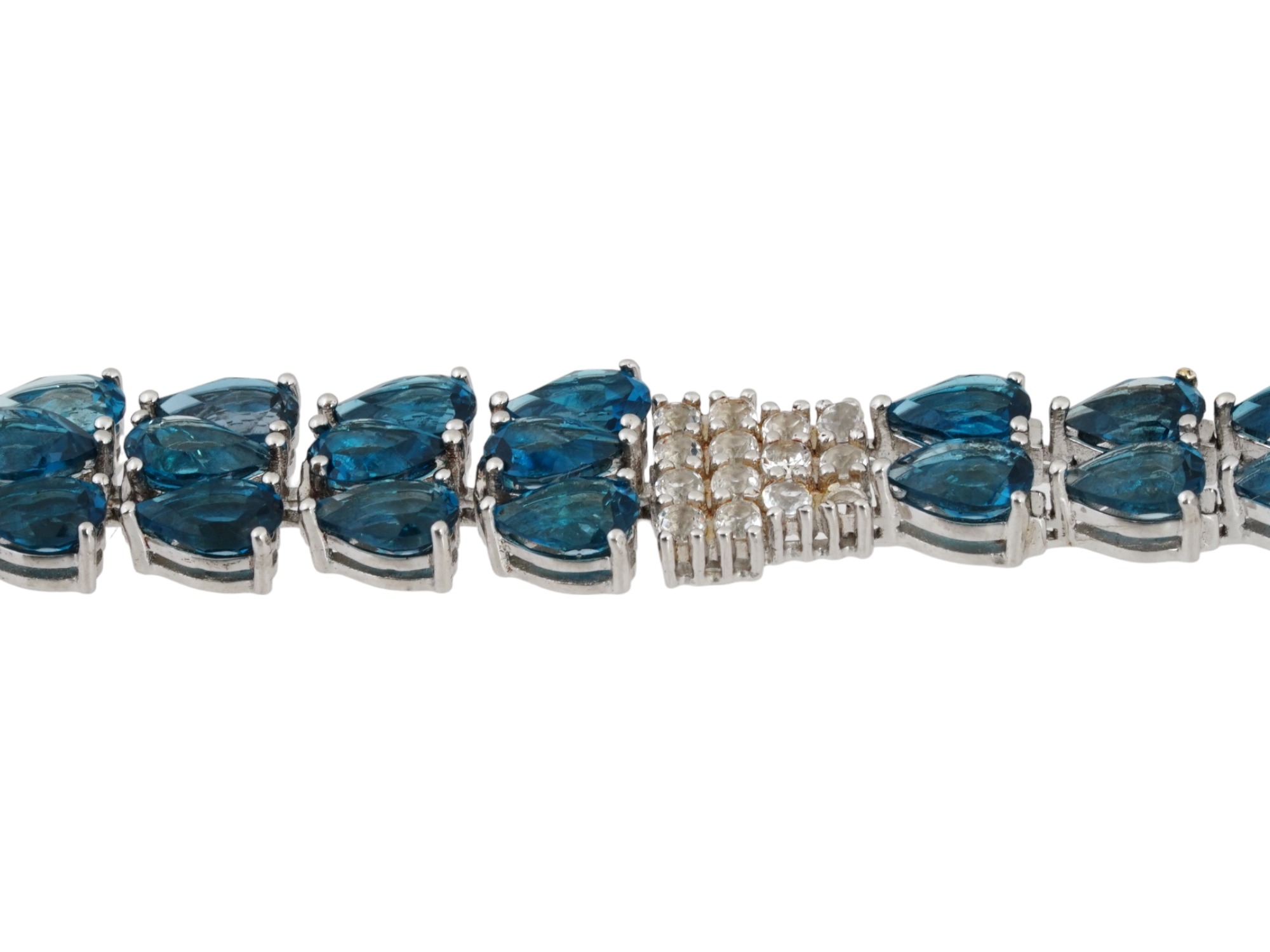 DAVID KIDD STERLING SILVER BLUE TOPAZ BRACELET PIC-6