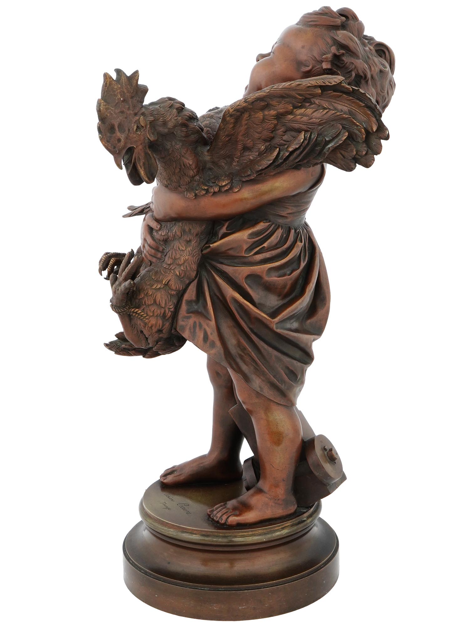 ANTIQUE ITALIAN BRONZE FIGURINE BY ADRIANO CECIONI PIC-2