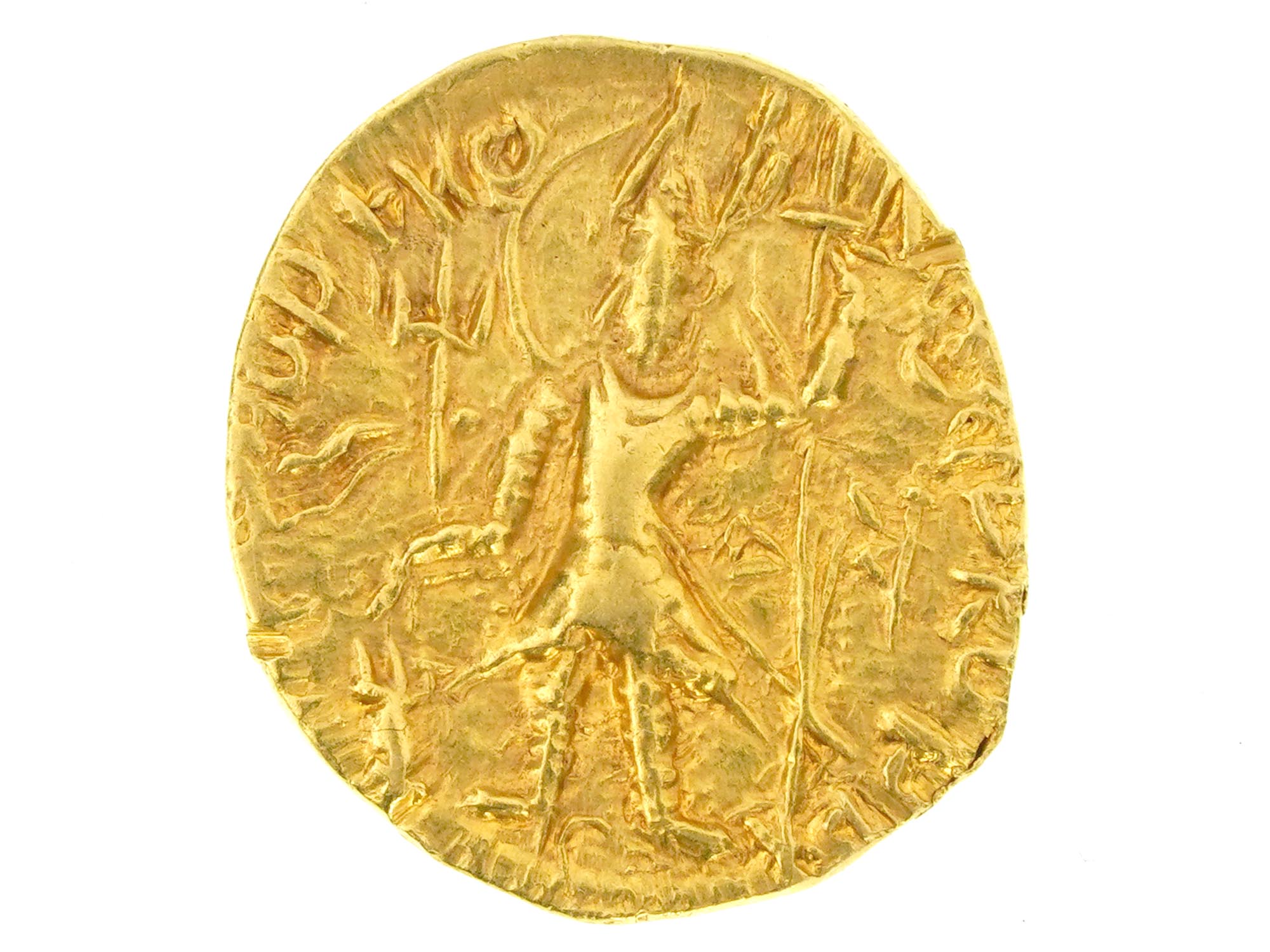 ANTIQUE GOLD DINAR COIN OF KUSHAN EMPIRE VASUDEVA I PIC-2