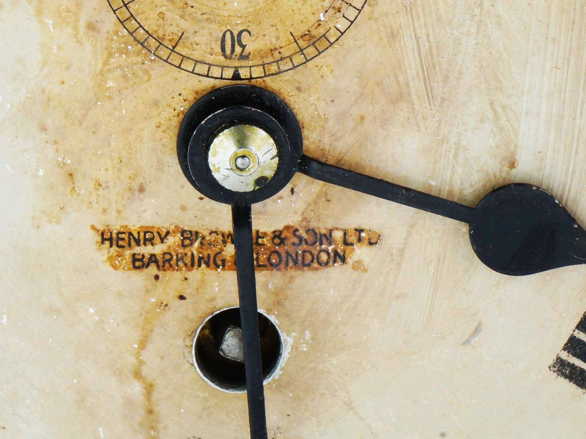 ANTIQUE ENGLISH SHIP CLOCK HENRY BROWNE AND SON LTD PIC-5