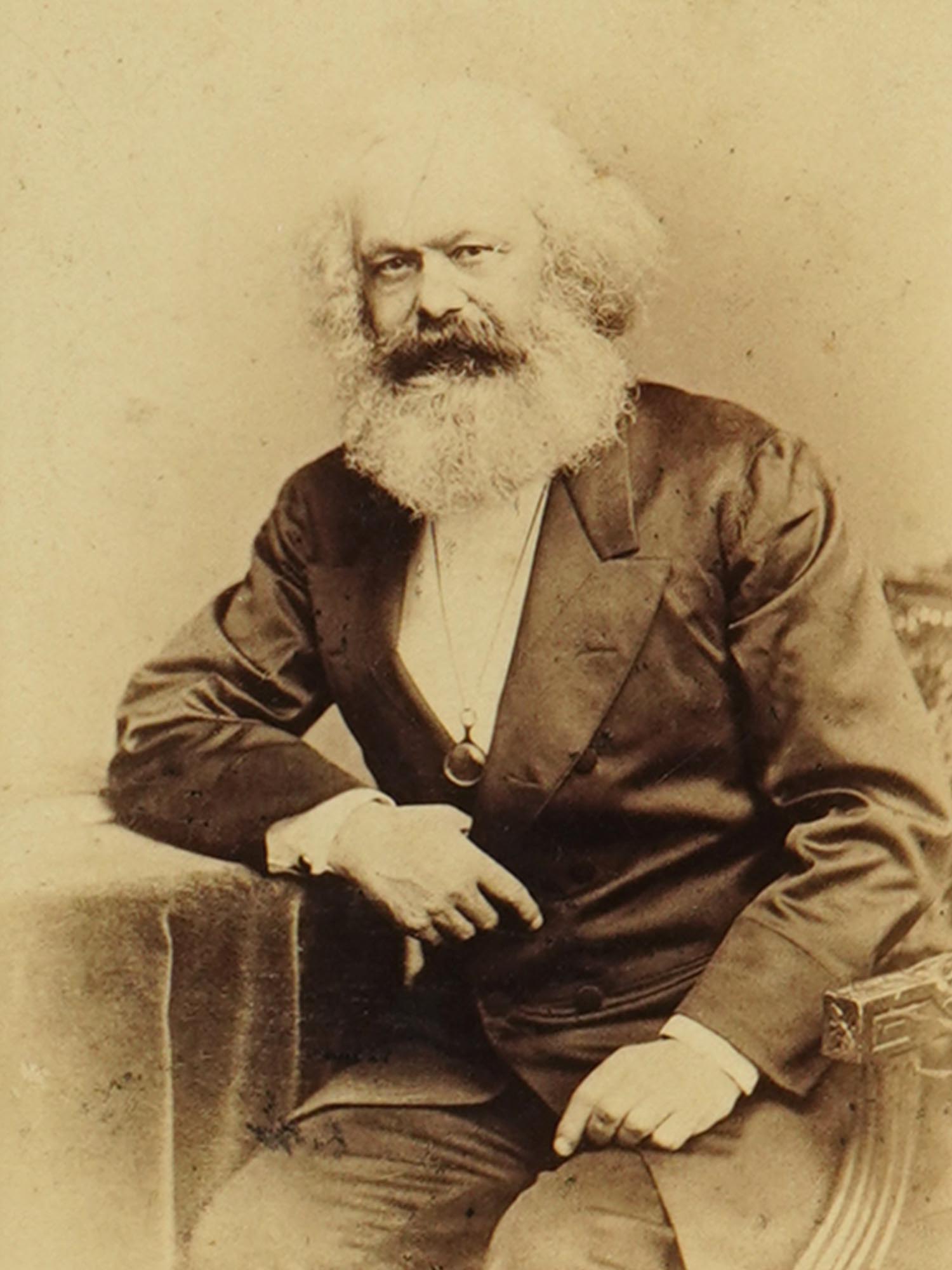 ORIGINAL 1875 PHOTO OF KARL MARX WITH AUTOGRAPH PIC-2