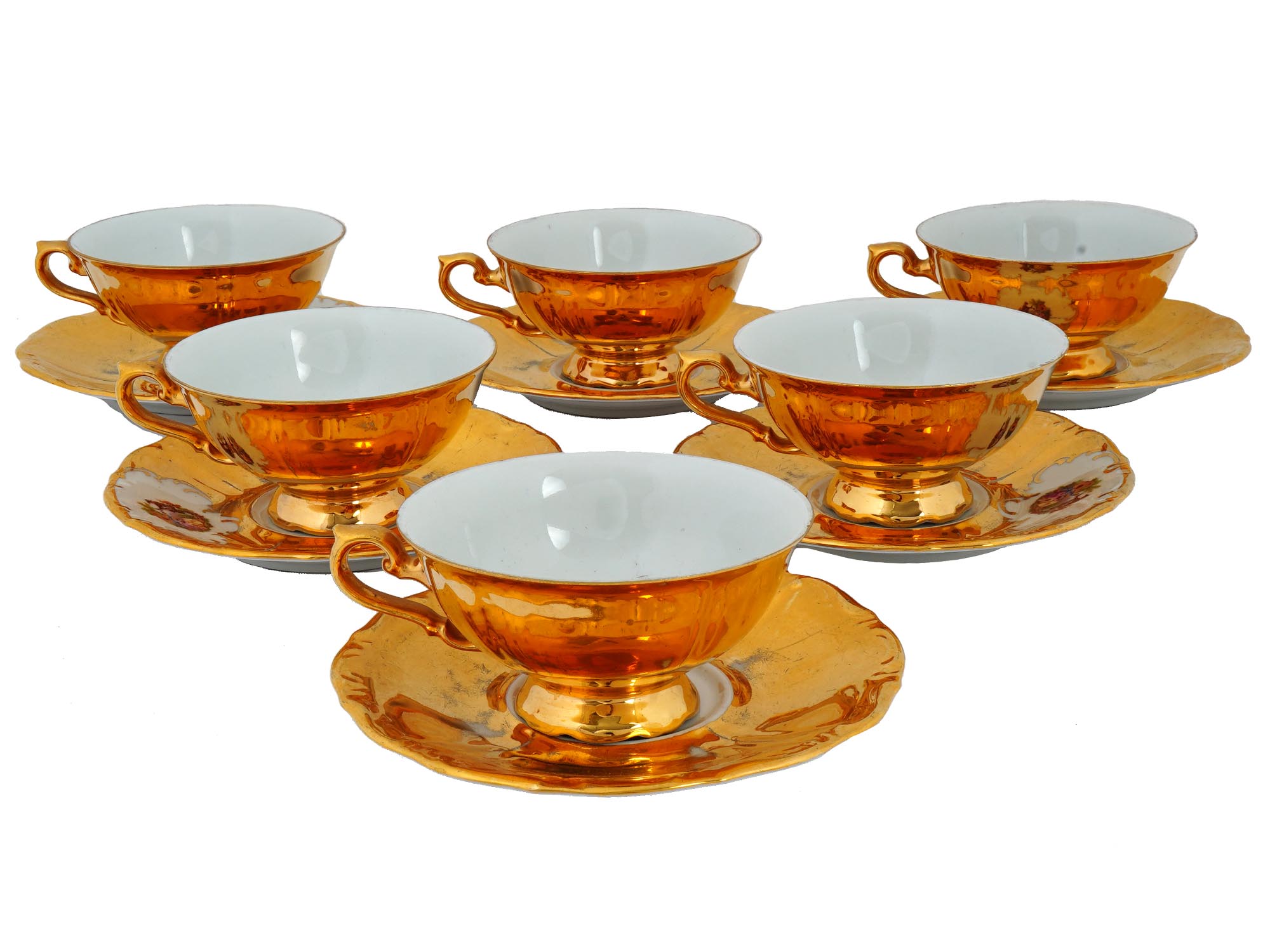 MID CENT TIRSCHEN BAVARIA GILT PORCELAIN TEA SERVICE PIC-3