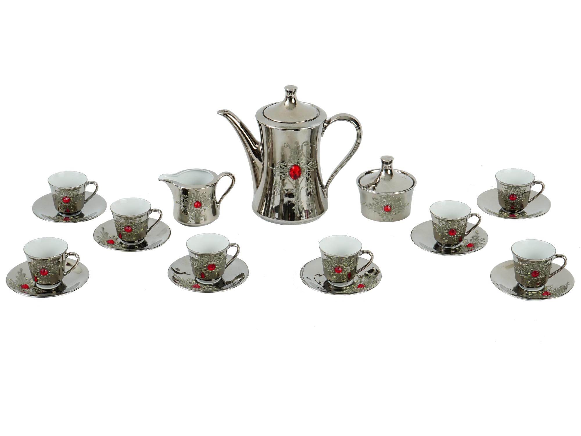 MID CENT SELTMANN WEIDEN GERMAN PORCELAIN TEA SET PIC-0