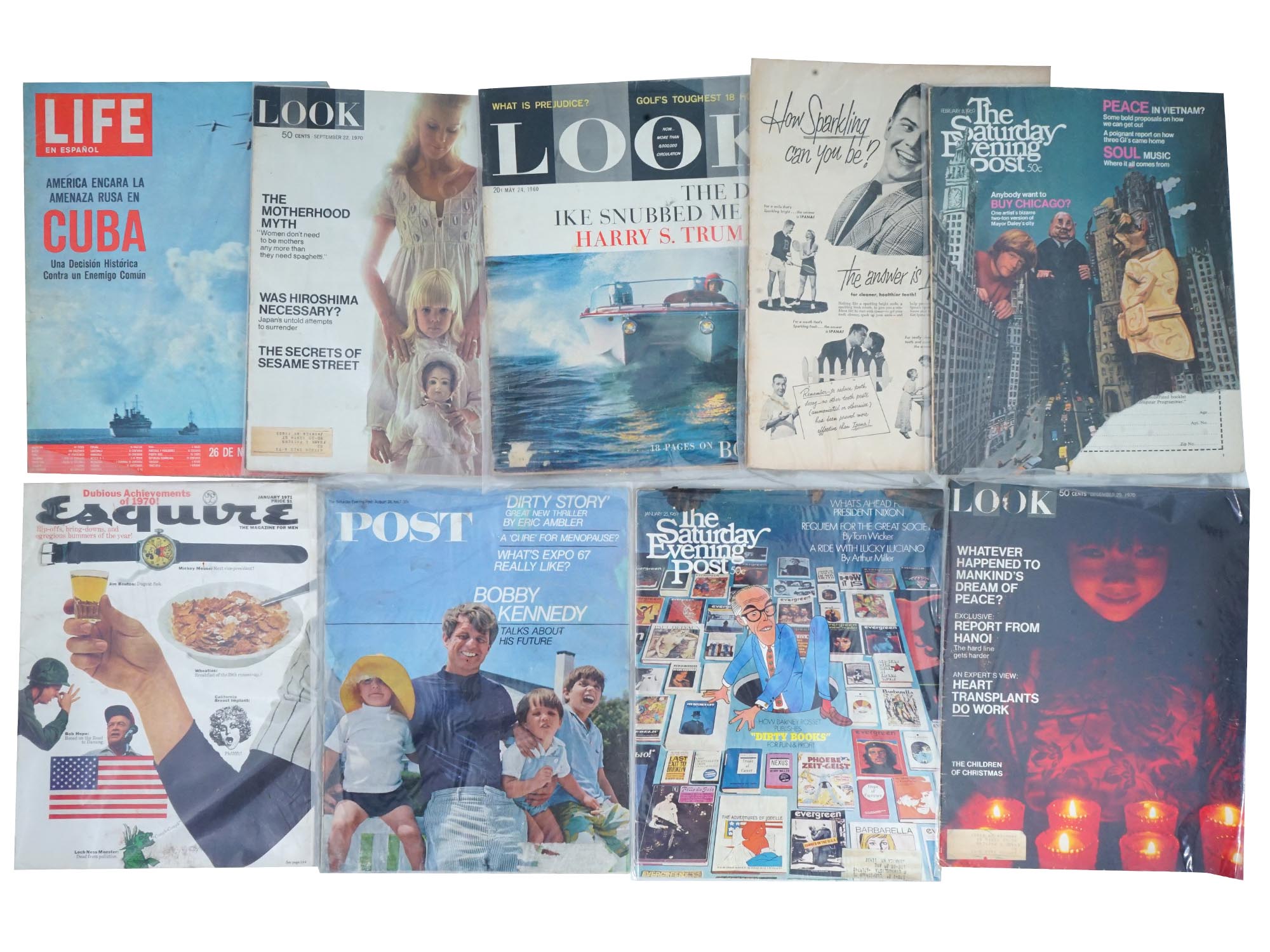 LARGE COLLECTION OF NINE VINTAGE MAGAZINES PIC-0