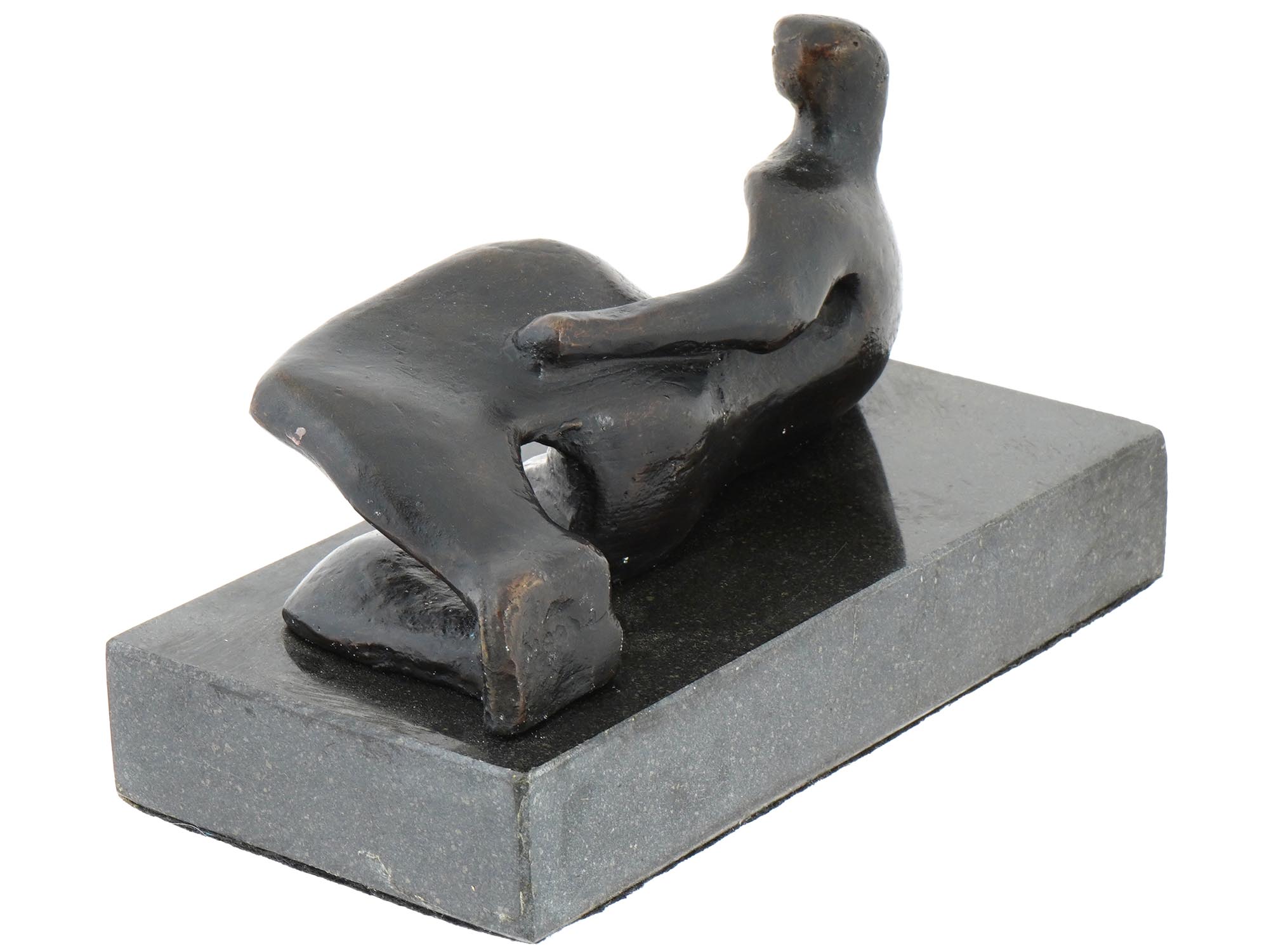 RECLINING FIGURE BRONZE SCULPTURE BY HENRY MOORE PIC-3