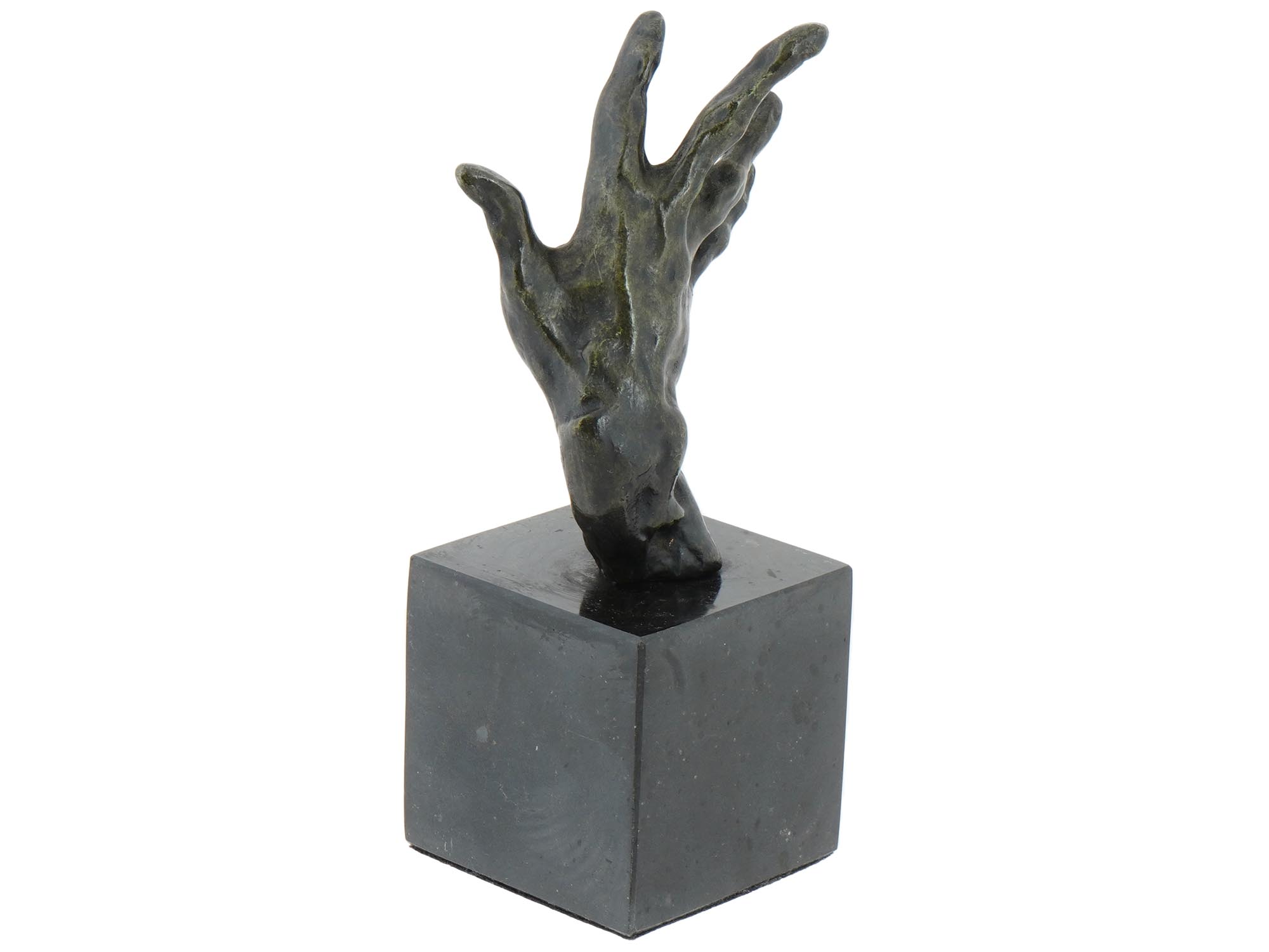 FRENCH HAND BRONZE SCULPTURE AFTER AUGUSTE RODIN PIC-3