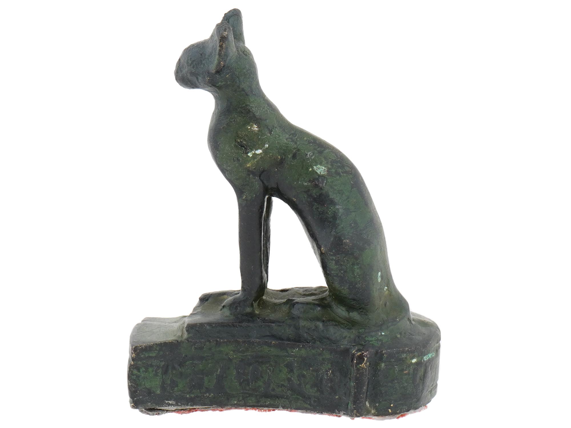 ANCIENT EGYPTIAN BRONZE CAT FIGURE 664 TO 332 BC PIC-1