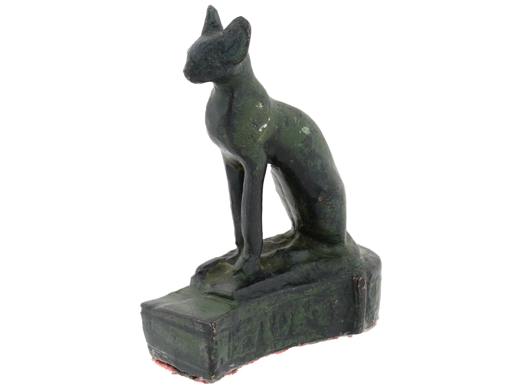 ANCIENT EGYPTIAN BRONZE CAT FIGURE 664 TO 332 BC PIC-0