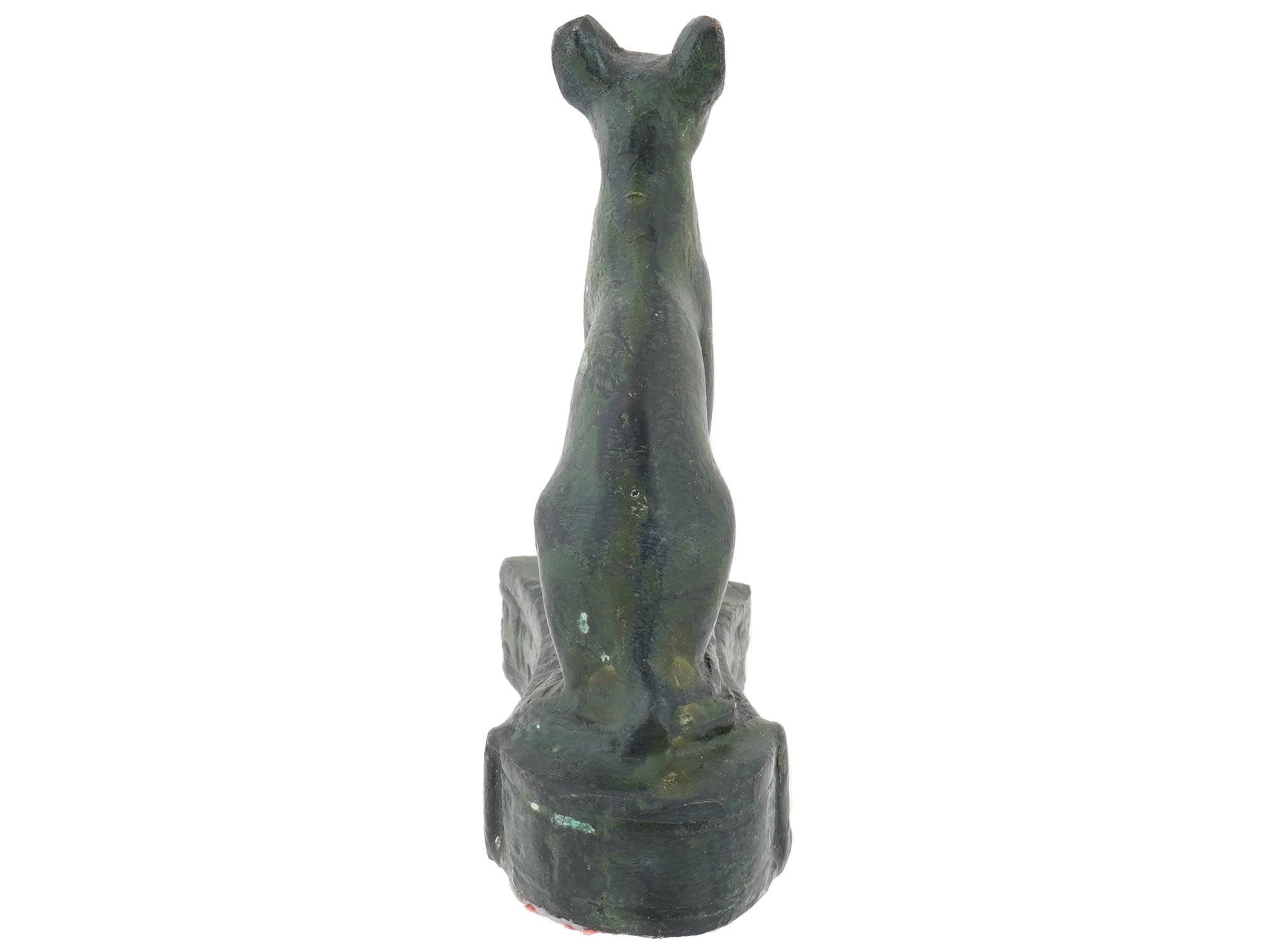 ANCIENT EGYPTIAN BRONZE CAT FIGURE 664 TO 332 BC PIC-2