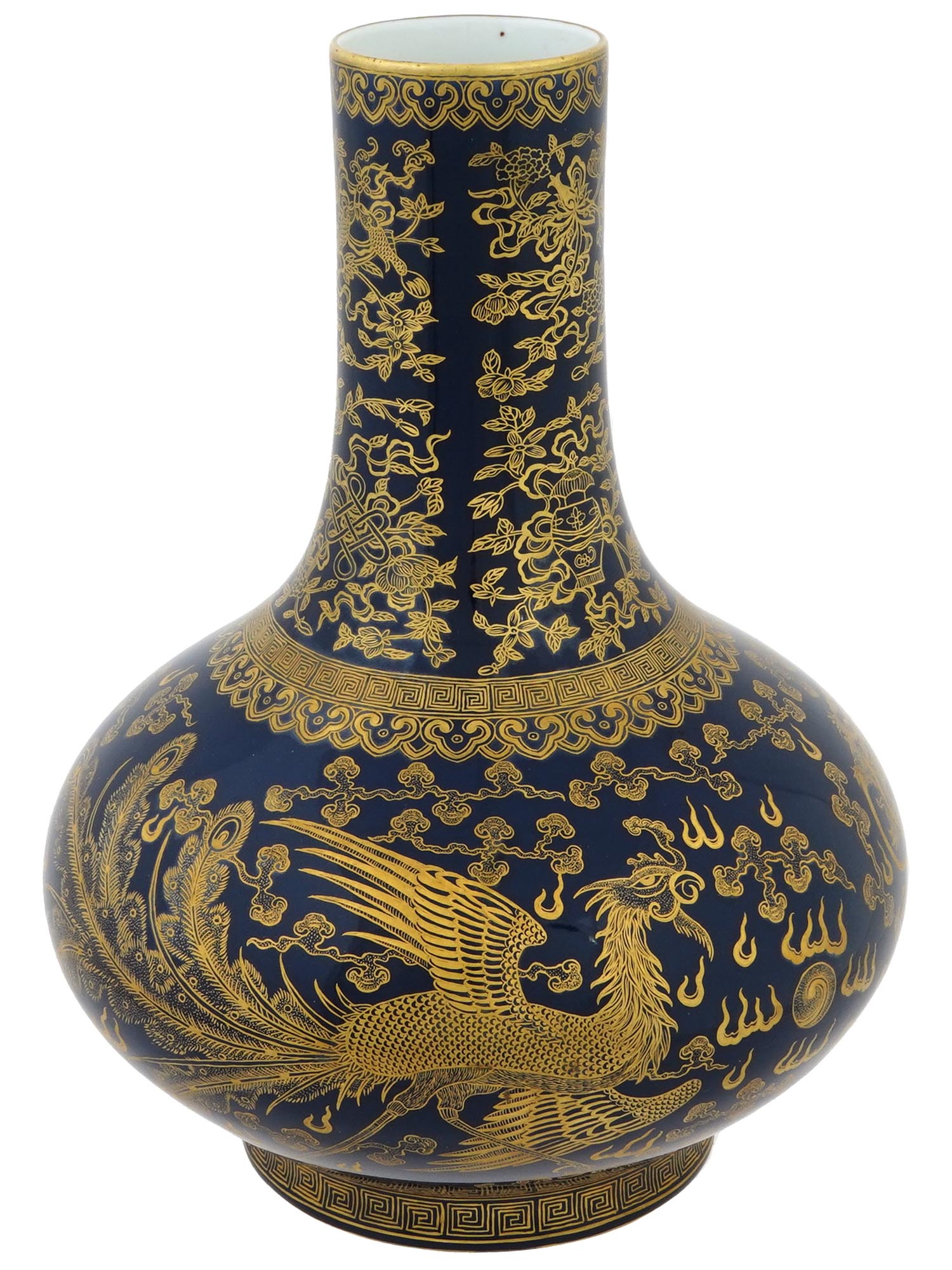 CHINESE GILT DRAGON PORCELAIN VASE MARKED GUANGXU PIC-0