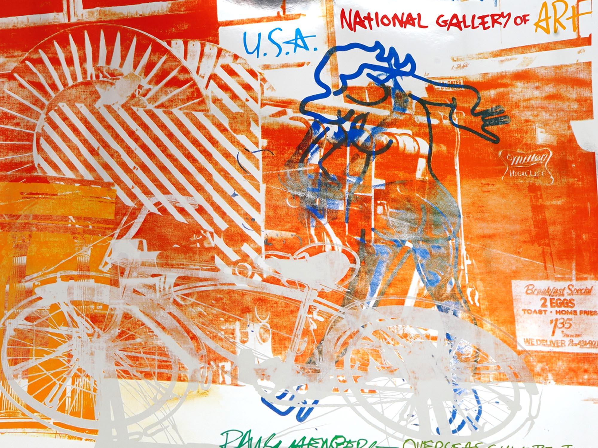 1991 ROBERT RAUSCHENBERG EXHIBITION FOIL POSTER PIC-1