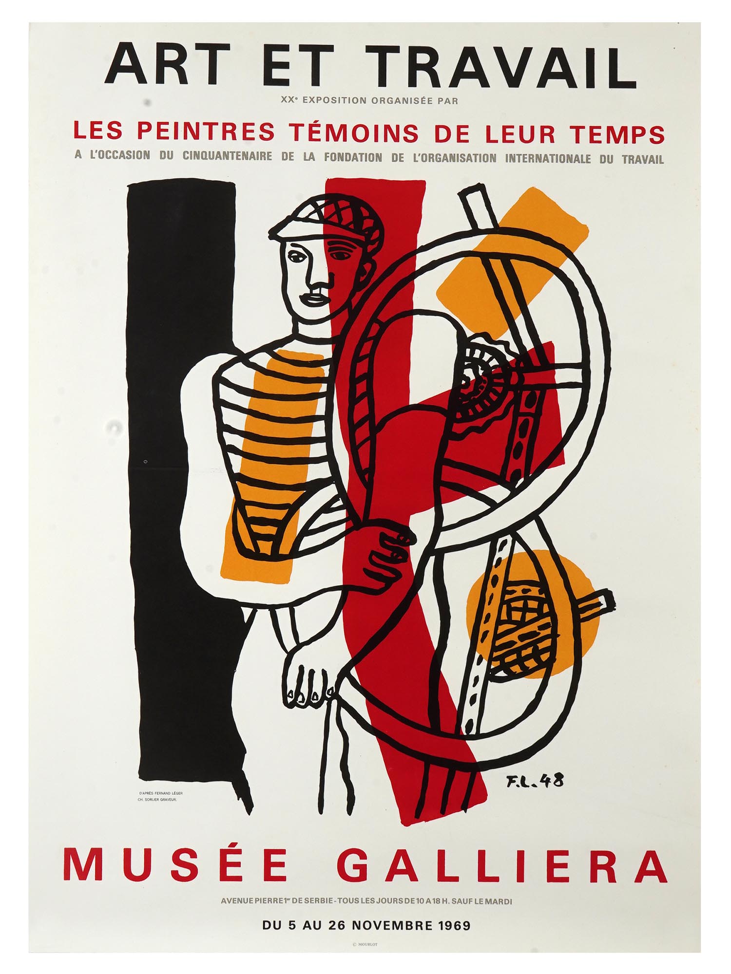 FRENCH LITHOGRAPH MUSEUM POSTER AFTER FERNAND LEGER PIC-0
