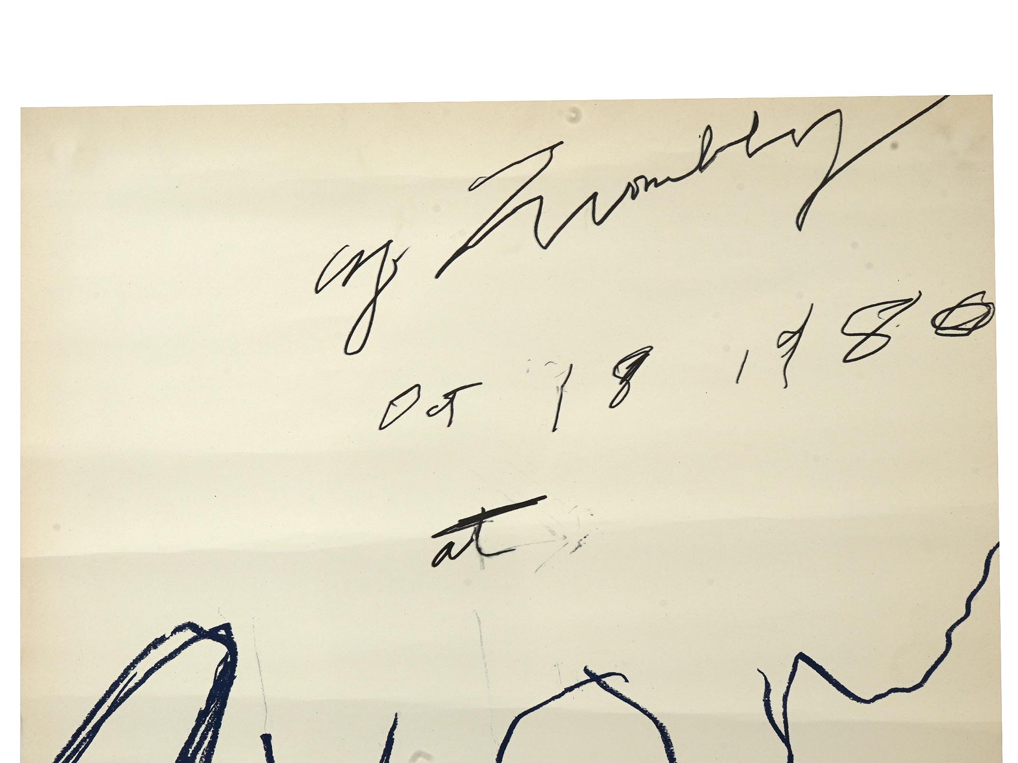 FIRST EDITION 1980 CY TWOMBLY EXHIBITION POSTER PIC-2