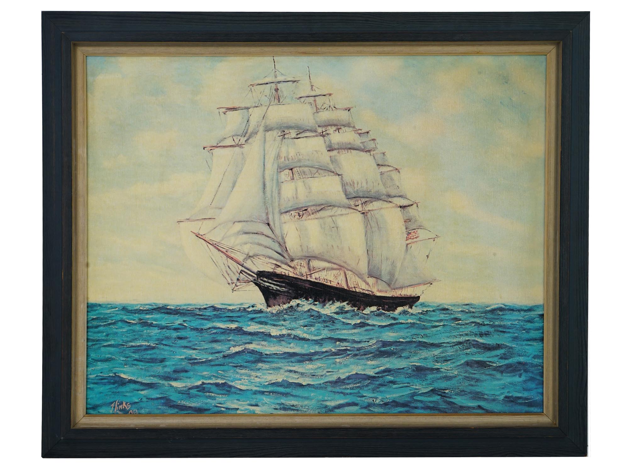 MID CENT AMERICAN NAUTICAL PRINT ON CANVAS BY J. LINKS PIC-0