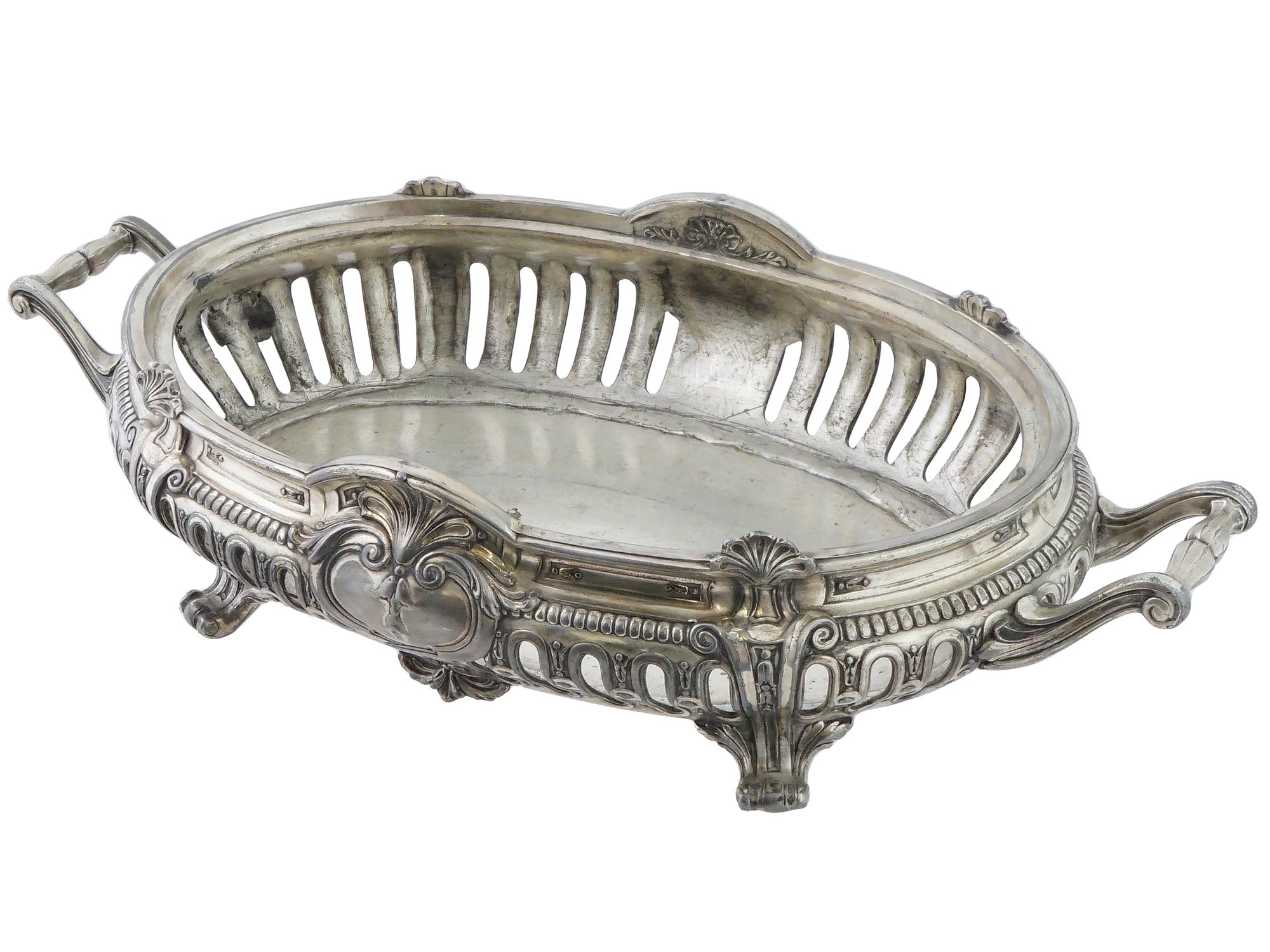 FRENCH CHRISTOFLE FOOTED SILVER PLATED CENTERPIECE PIC-1