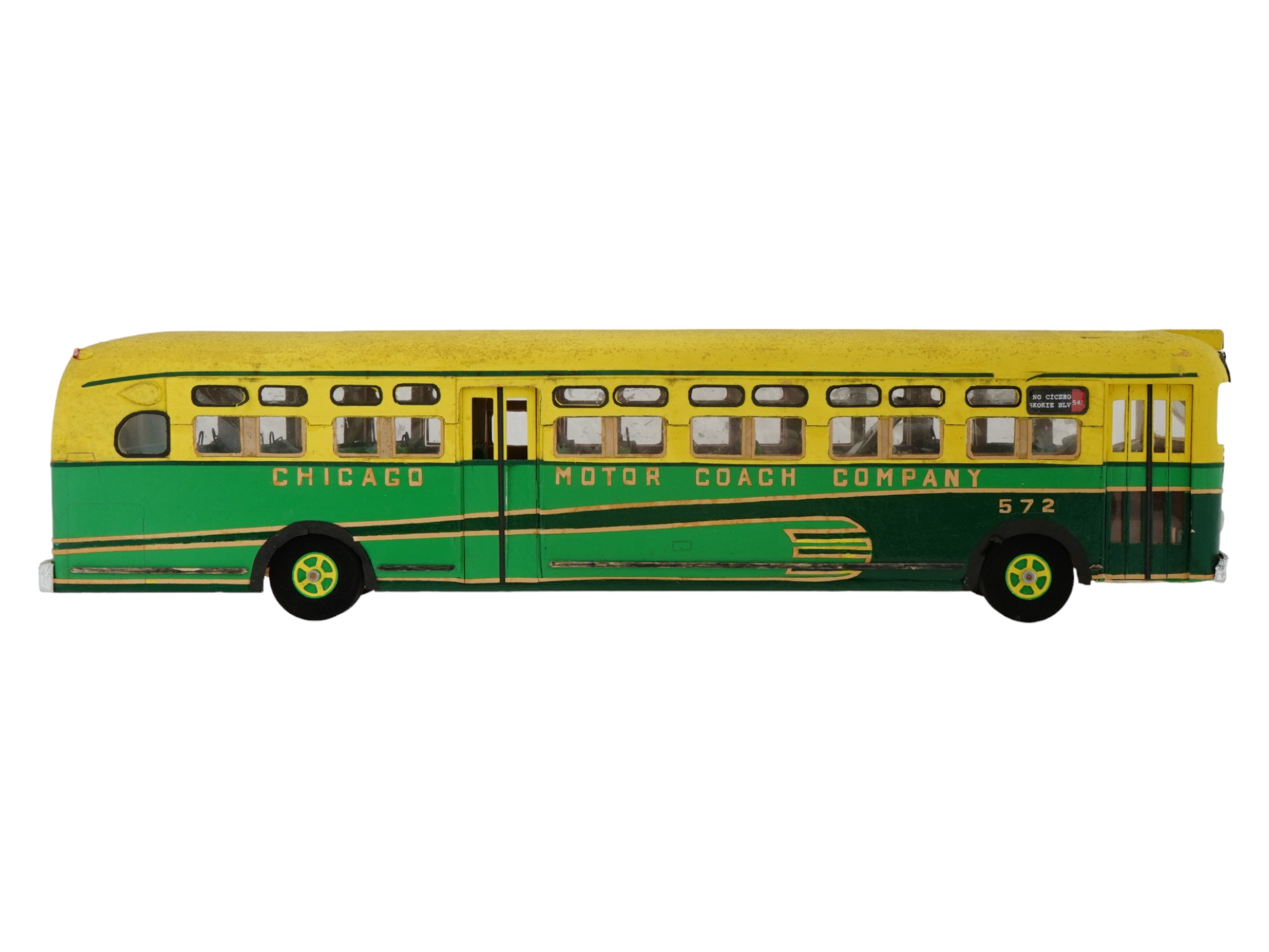 VINTAGE HANDCRAFTED WOODEN CORGI CLASSICS 54010 BUS PIC-2