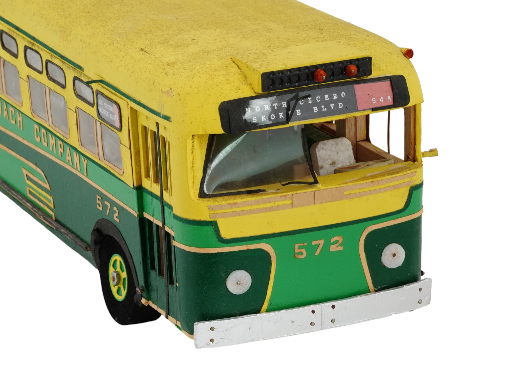 VINTAGE HANDCRAFTED WOODEN CORGI CLASSICS 54010 BUS PIC-7