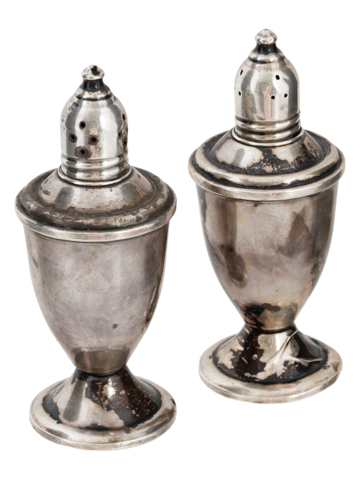 DUCHIN WEIGHTED STERLING SALT AND PEPPER SHAKERS PIC-0