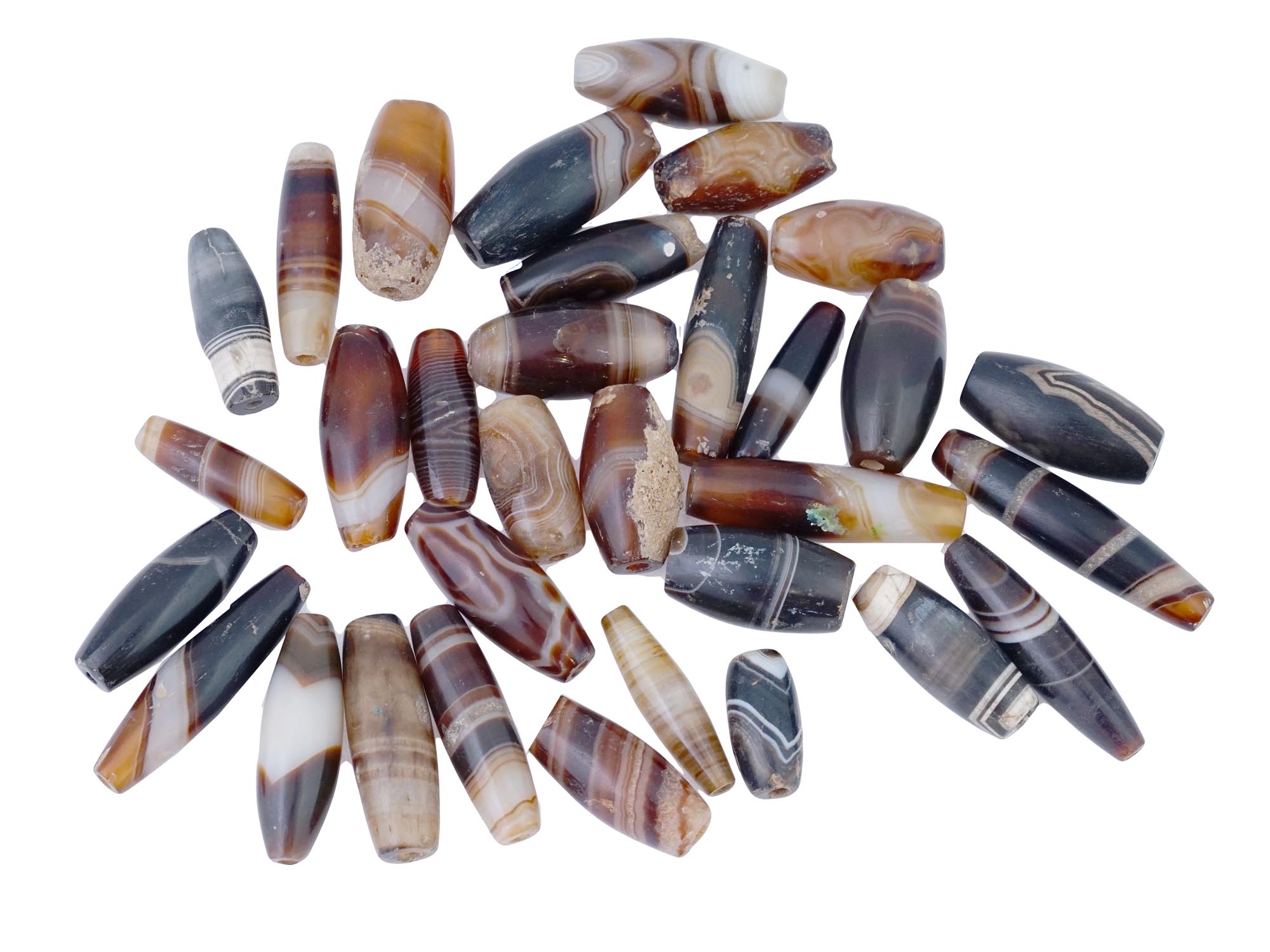 COLLECTION OF ANCIENT ROMAN PARTHIAN AGATE BEADS PIC-0