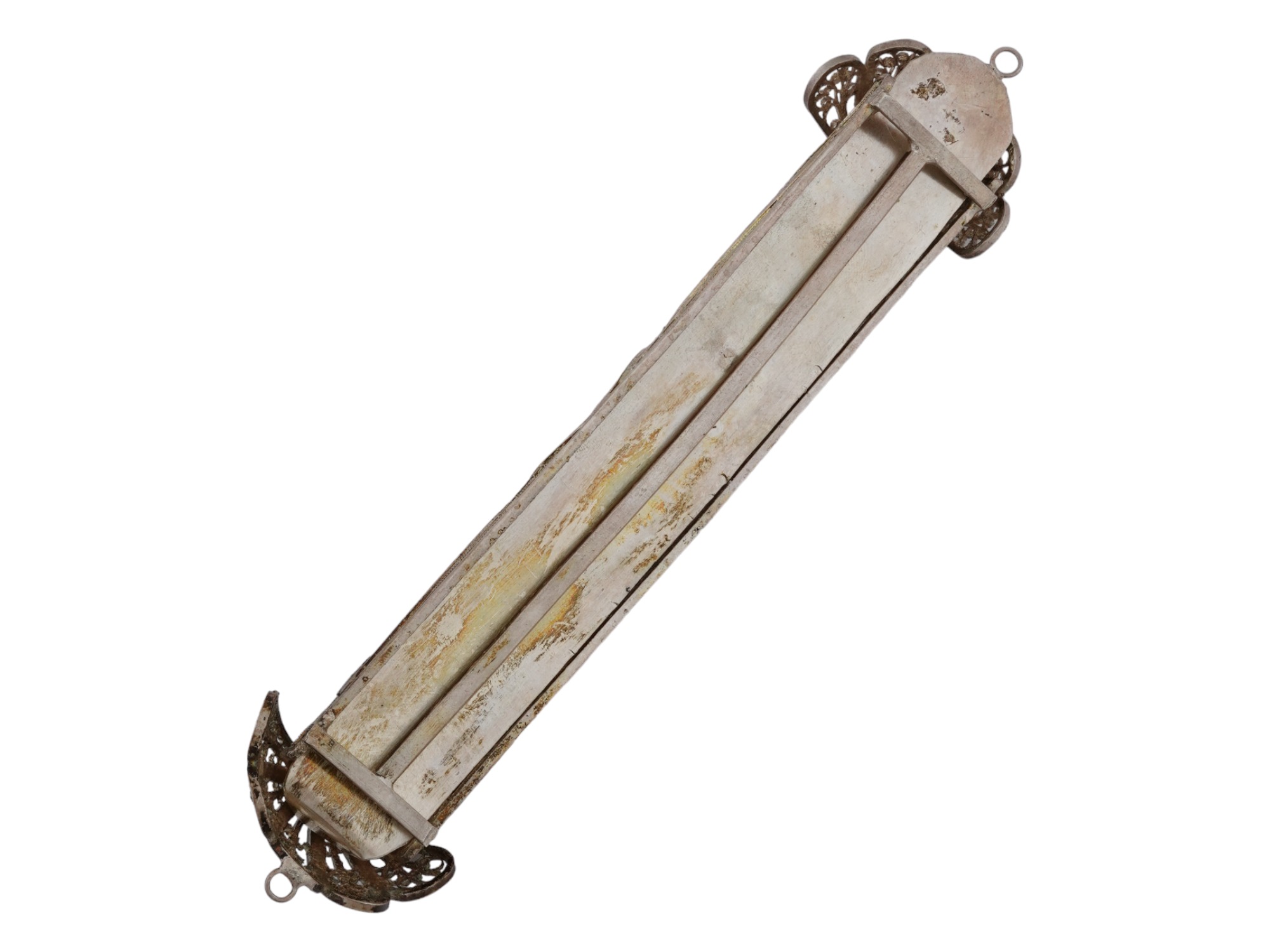 VINTAGE JUDAICA STERLING SILVER FILIGREE MEZUZAH PIC-1