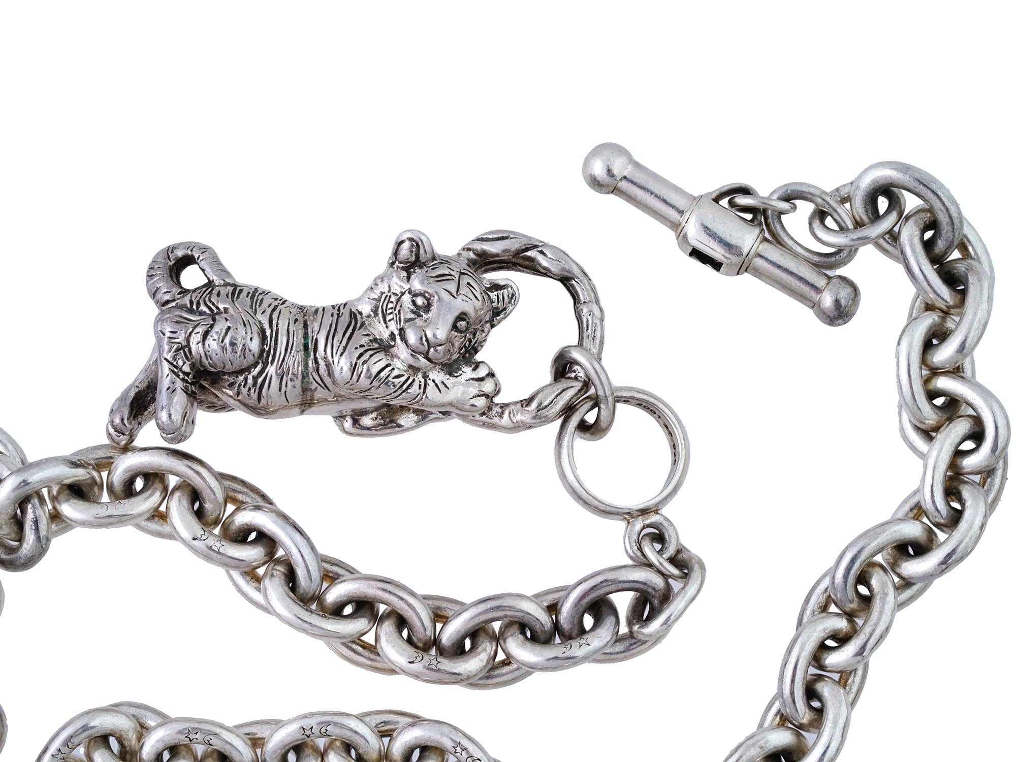 BARRY KIESELSTEIN CORD STERLING SILVER TIGER JEWELRY SET PIC-3