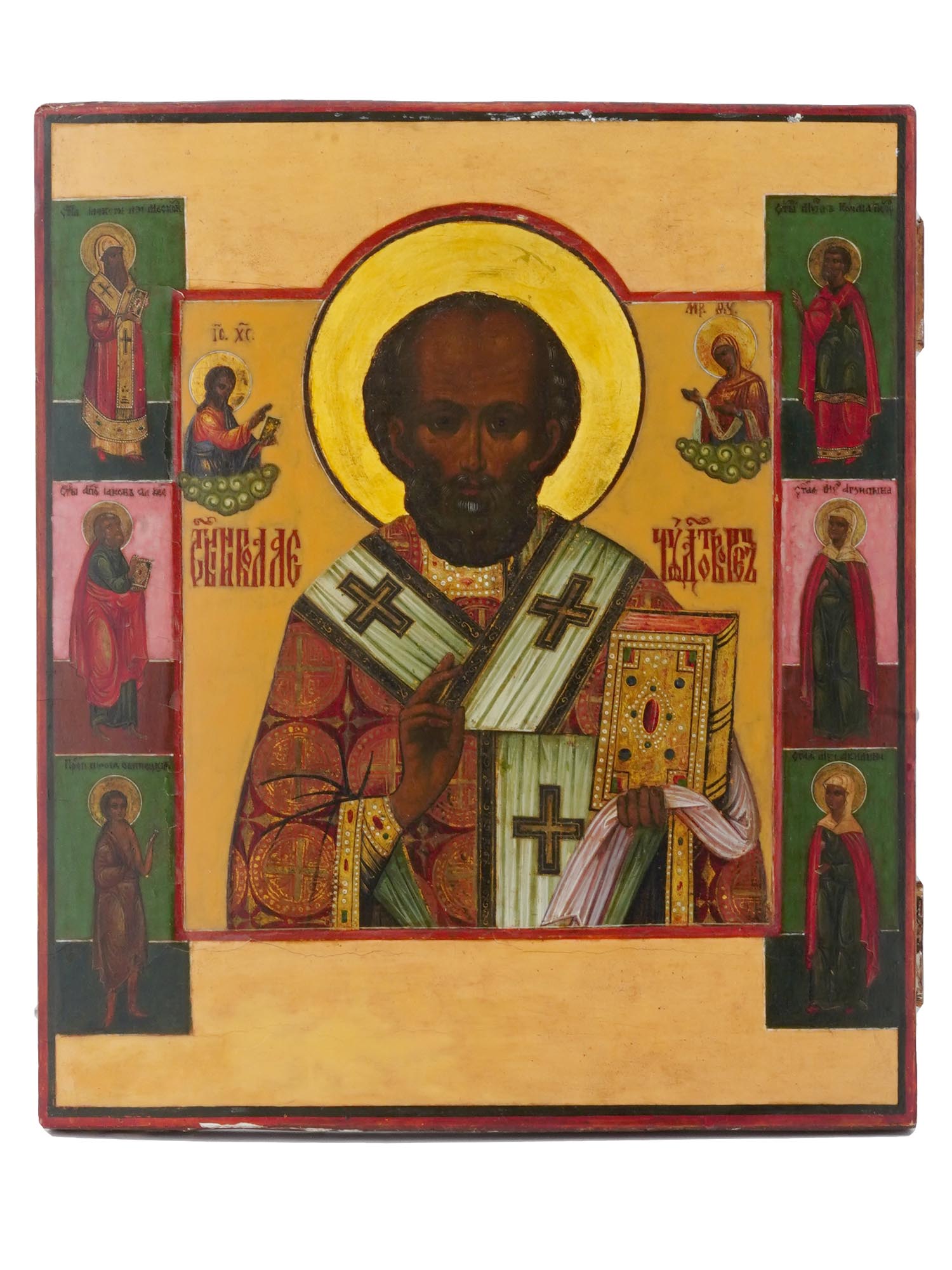 ANTIQUE RUSSIAN ICON OF SAINT NICHOLAS OF MYRA PIC-0