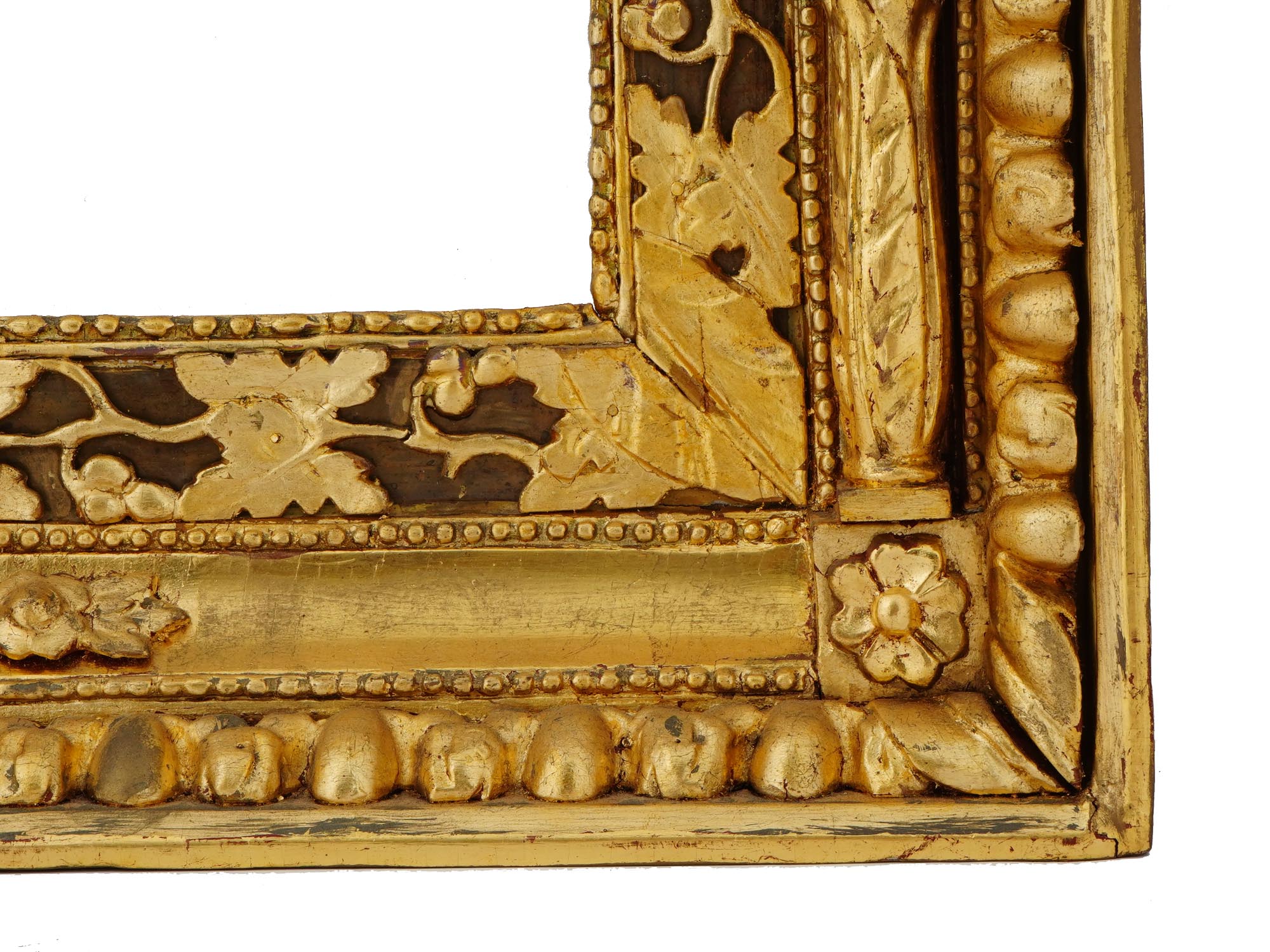 ANTIQUE 19TH C ORNATE GILT WOODEN PAINTING FRAME PIC-2