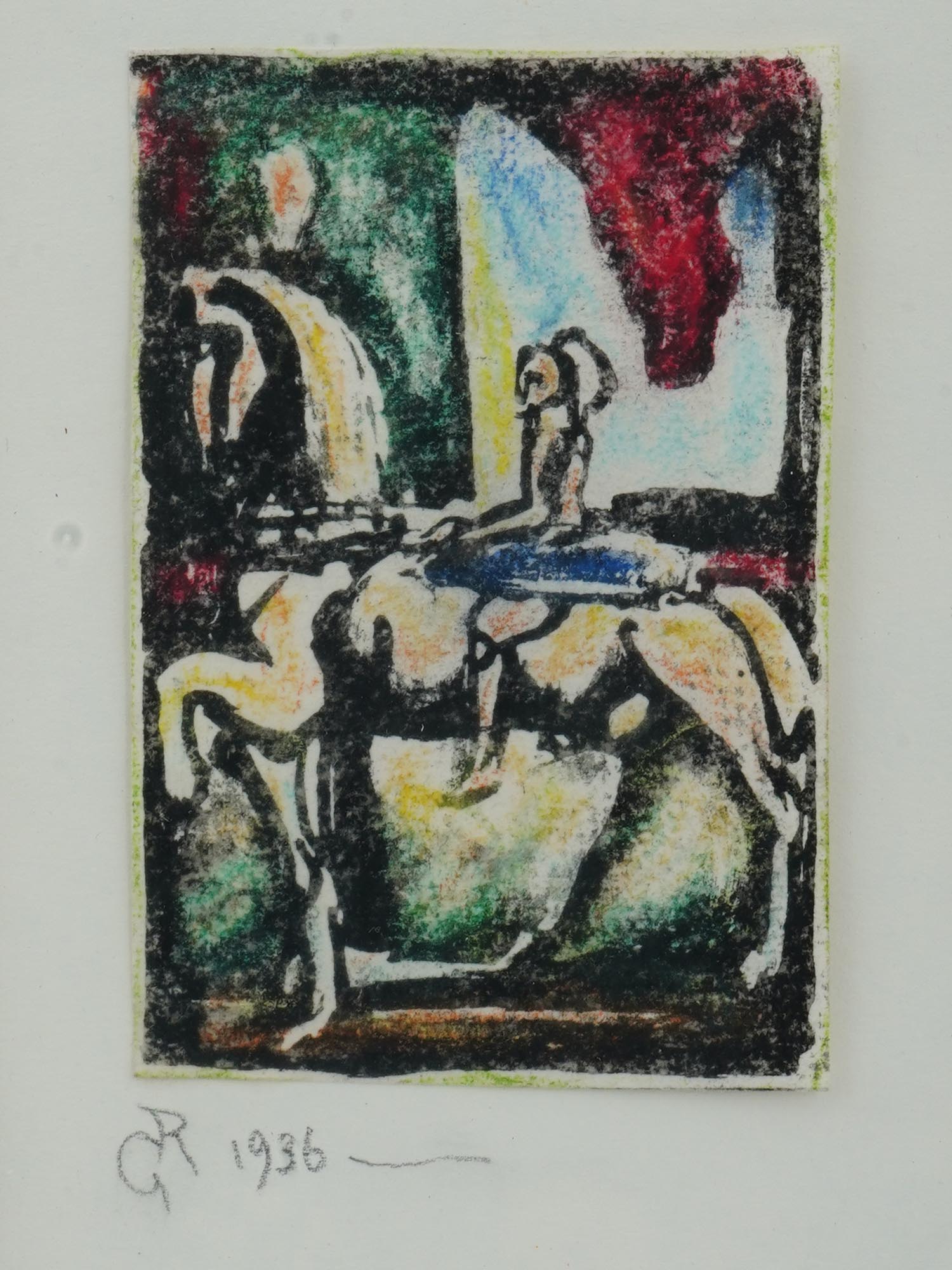 SIGNED COLORED LITHOGRAPH BY GEORGES ROUAULT 1936 PIC-1