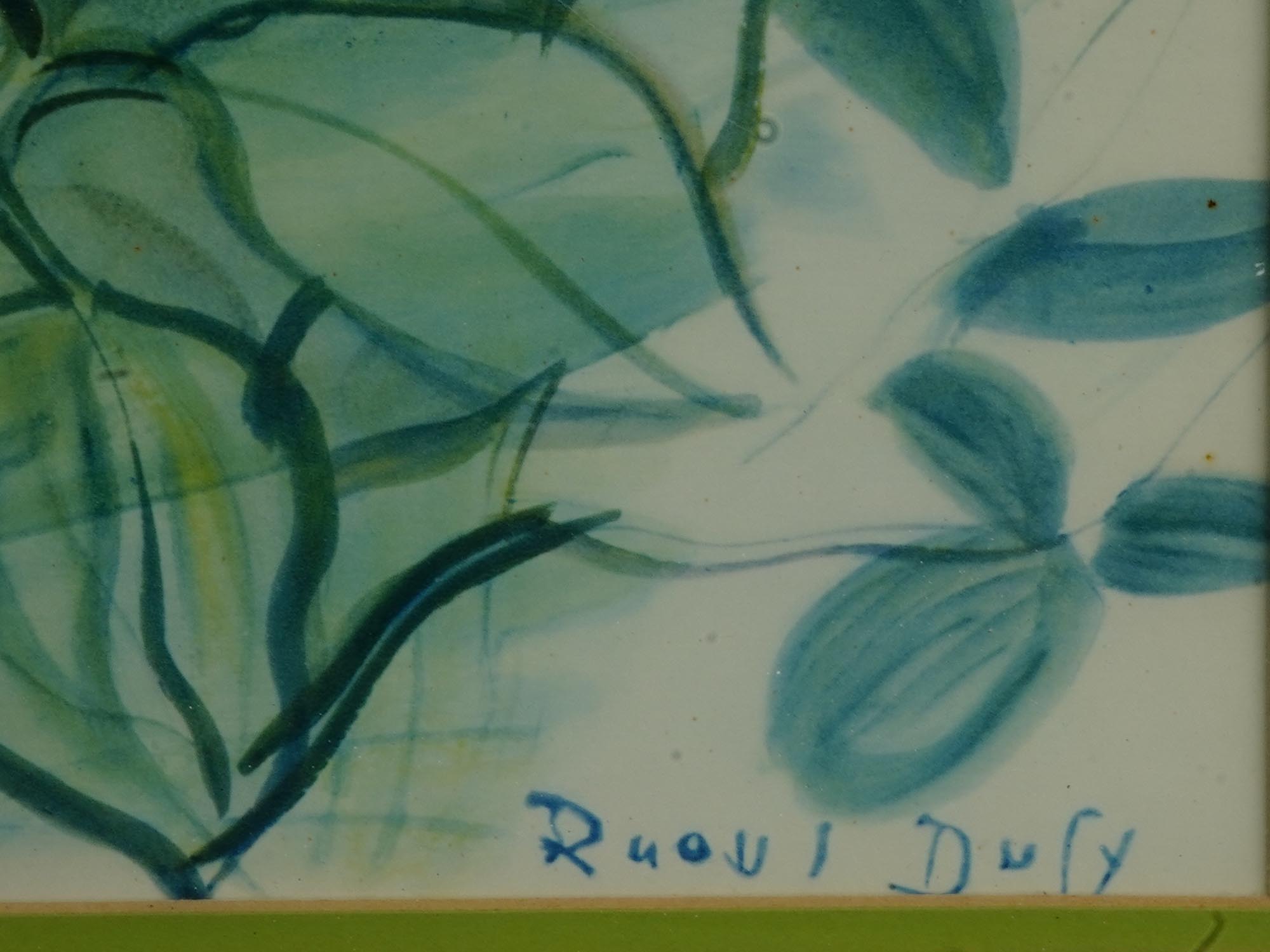 FRENCH PARIS SCHOOL FLOWERS LITHOGRAPH BY RAOUL DUFY PIC-2