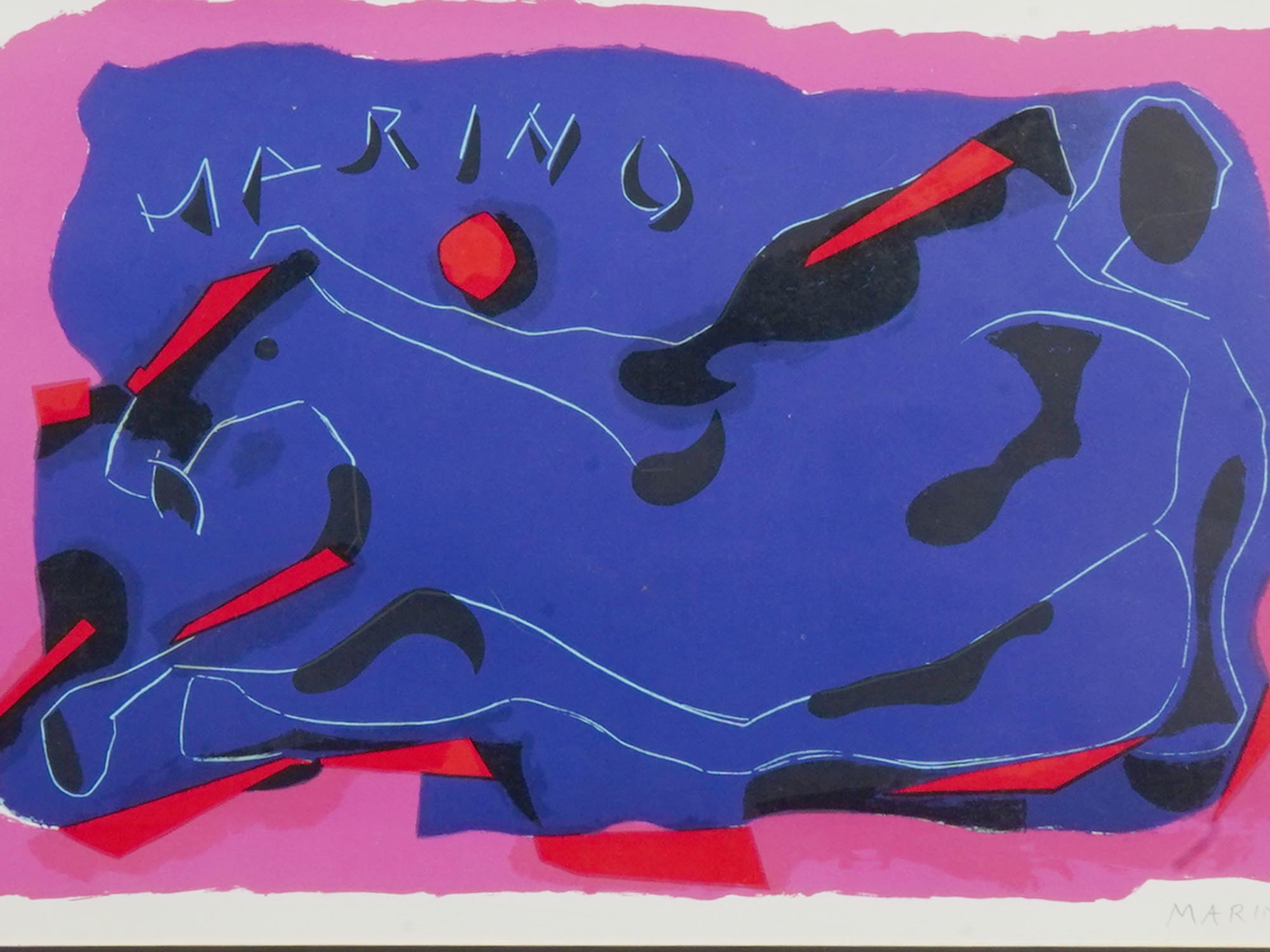 ABSTRACT ITALIAN COLOR LITHOGRAPH BY MARINO MARINI PIC-1