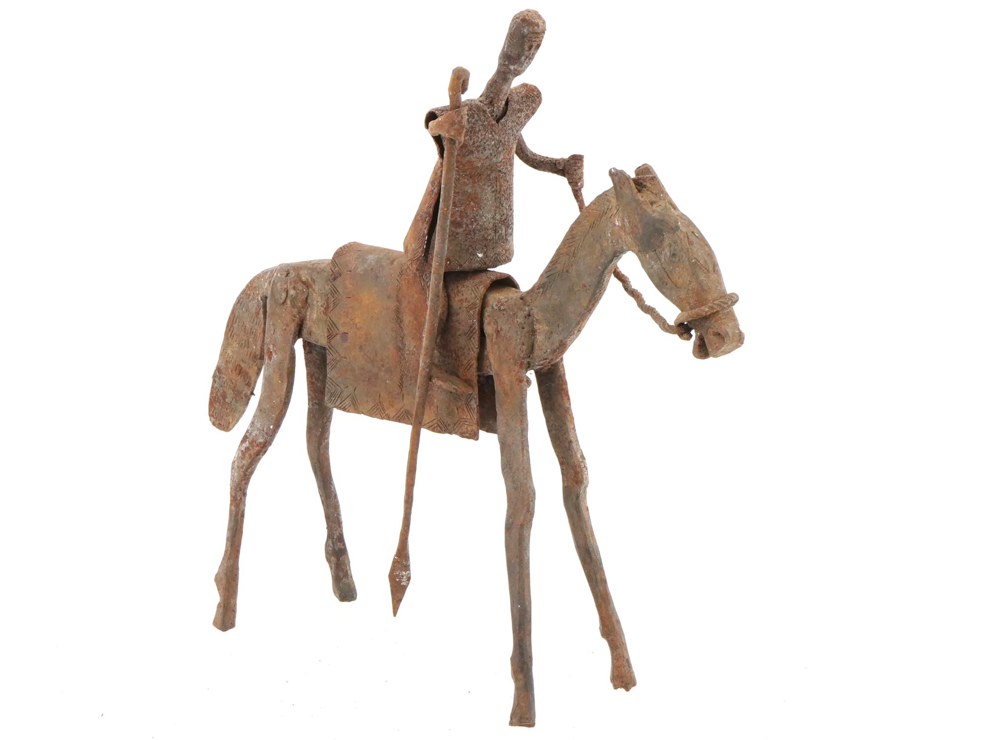 HORSE RIDER FIGURINE KRIBI CAMEROON CENTRAL AFRICA PIC-1