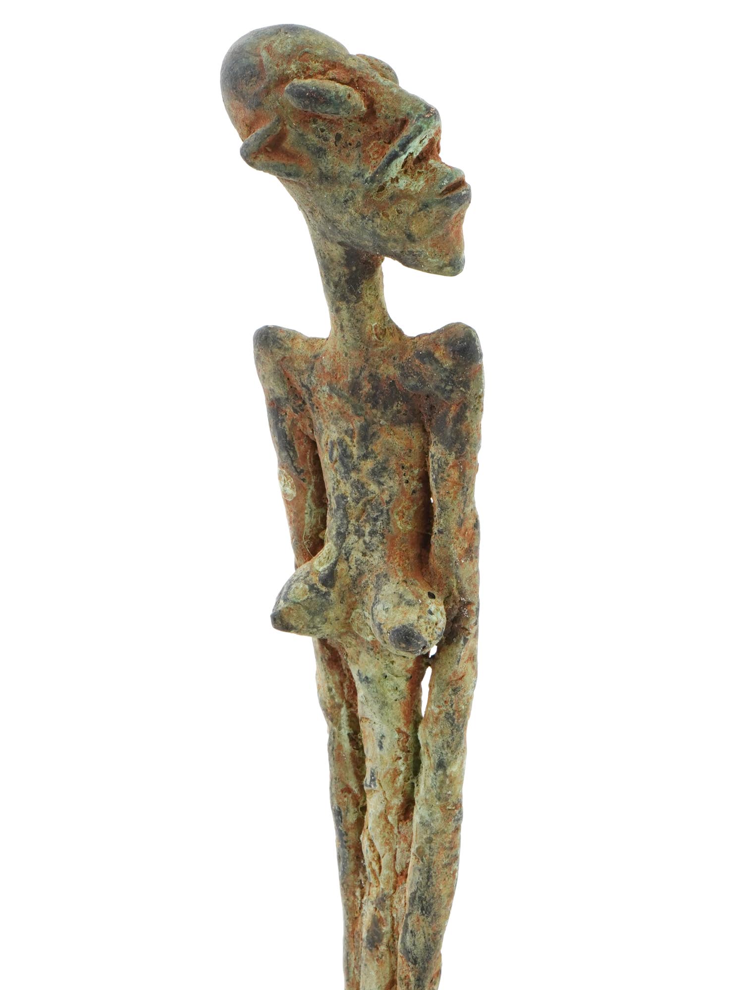 WEST AFRICAN BRONZE STARGAZER FIGURE F DOGON MALI PIC-6