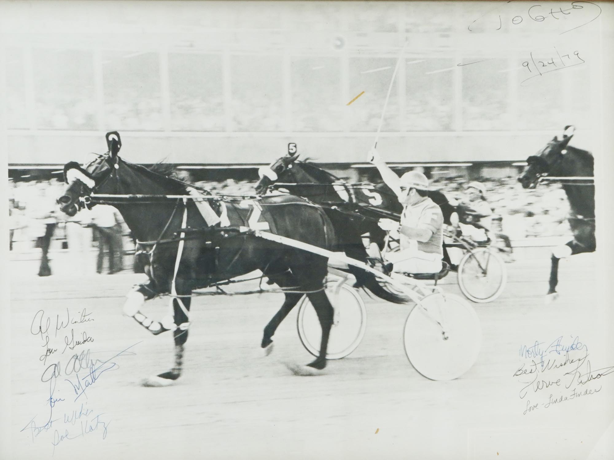 1979 AMERICAN HARNESS RACING PHOTO WITH AUTHOGRAPHS PIC-1