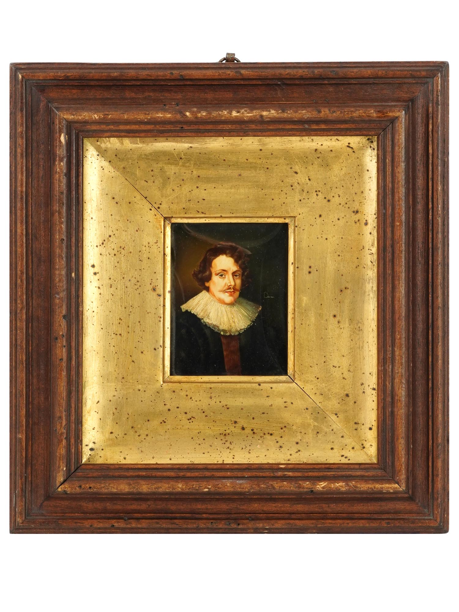 MINIATURE PORTRAIT PAINTING AFTER ANTHONY VAN DYCK PIC-0