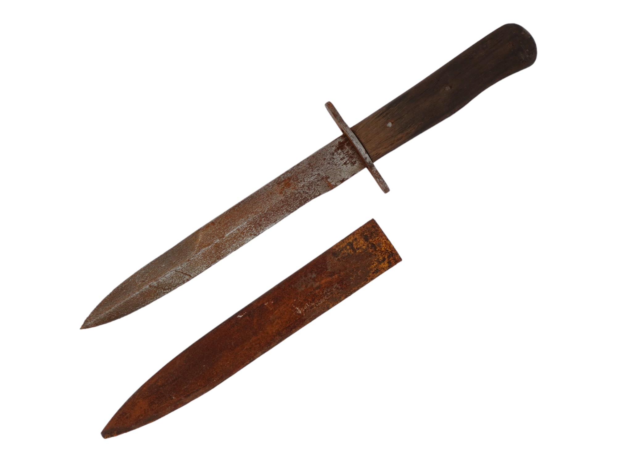 WWI AUSTRIAN STURMMESSER TRENCH KNIFE IN SHEATH PIC-0