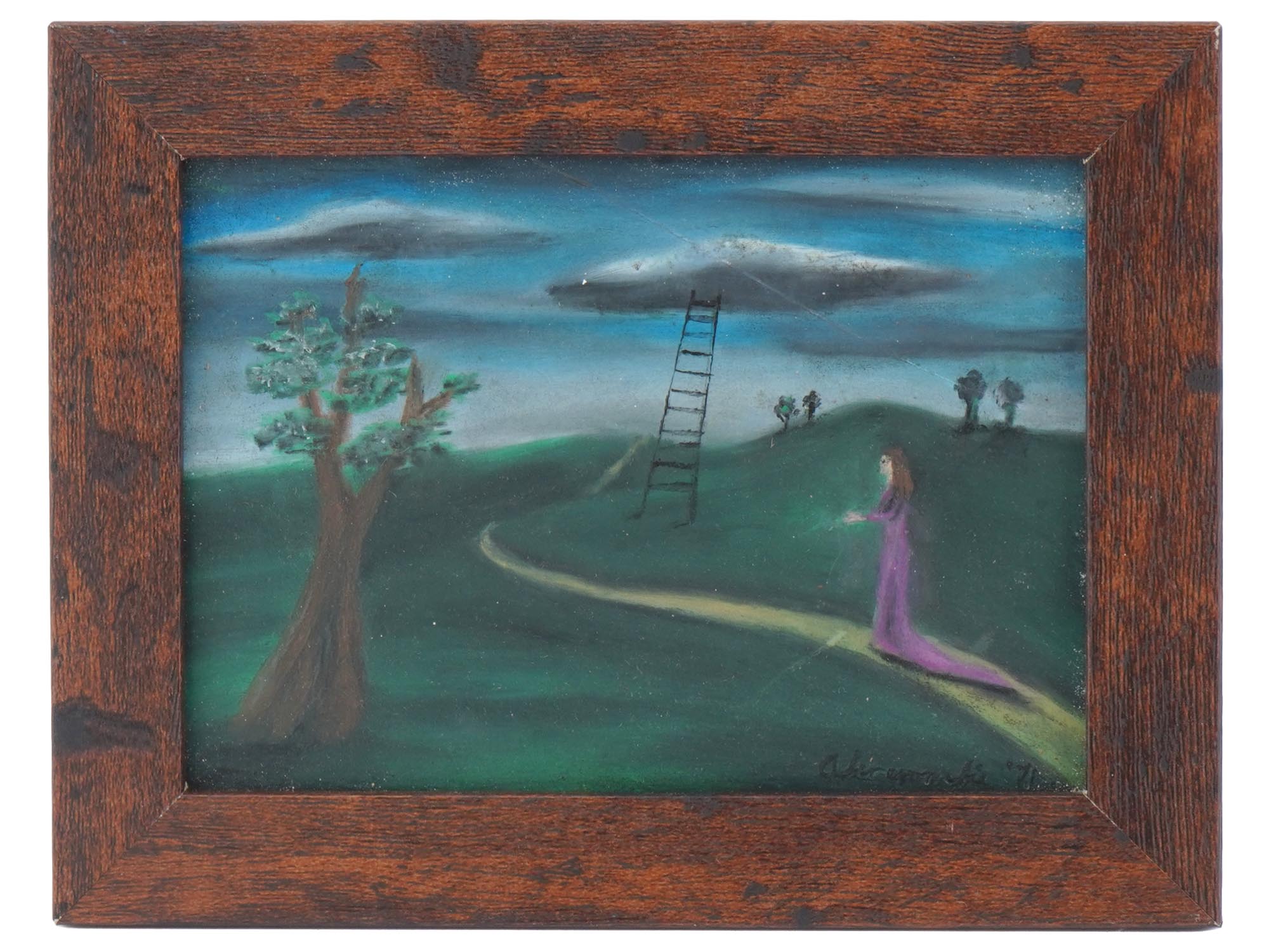 AMERICAN WOMAN OIL PAINTING BY GERTRUDE ABERCROMBIE PIC-0
