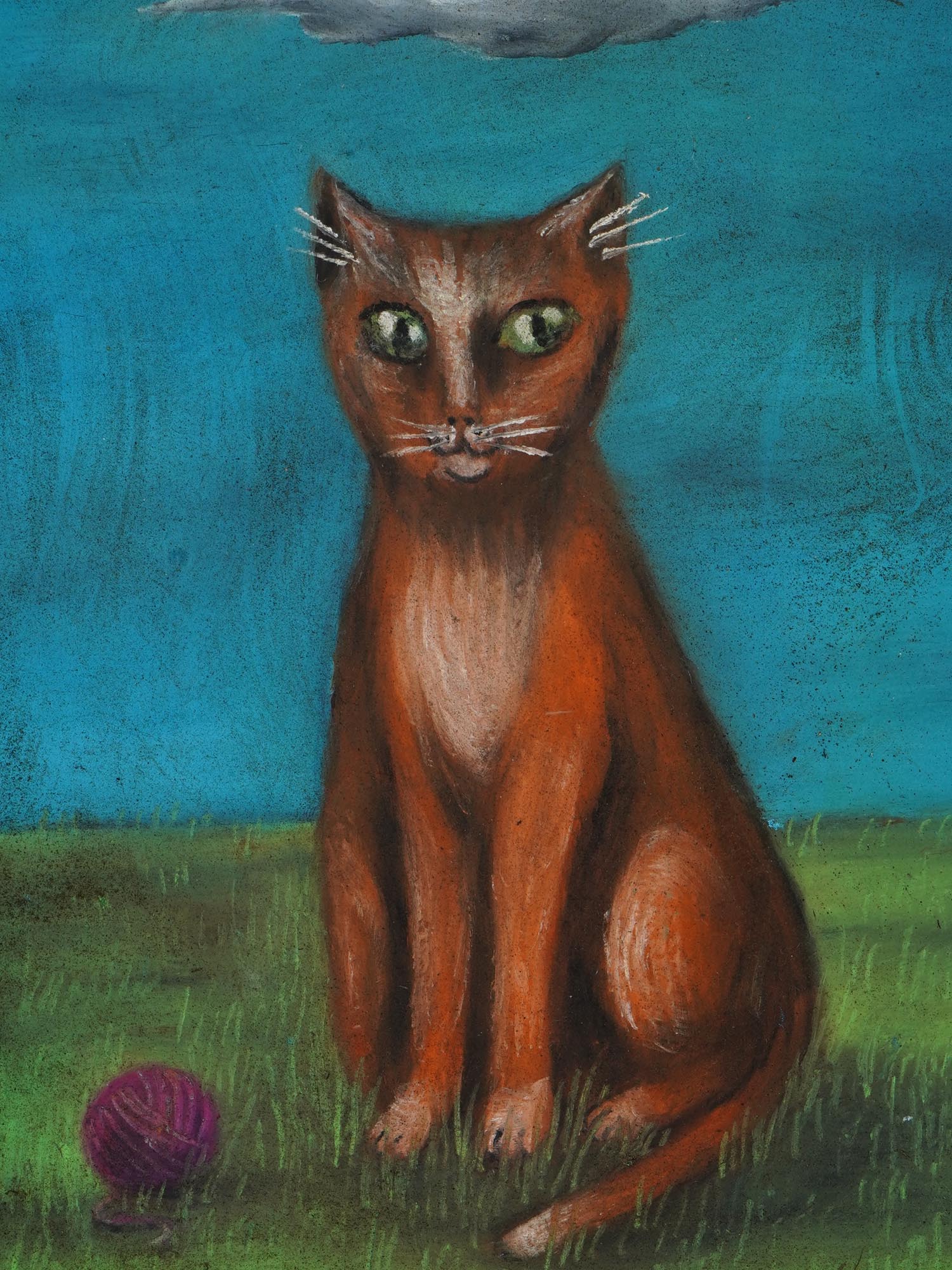 AMERICAN CAT OIL PAINTING BY GERTRUDE ABERCROMBIE PIC-1