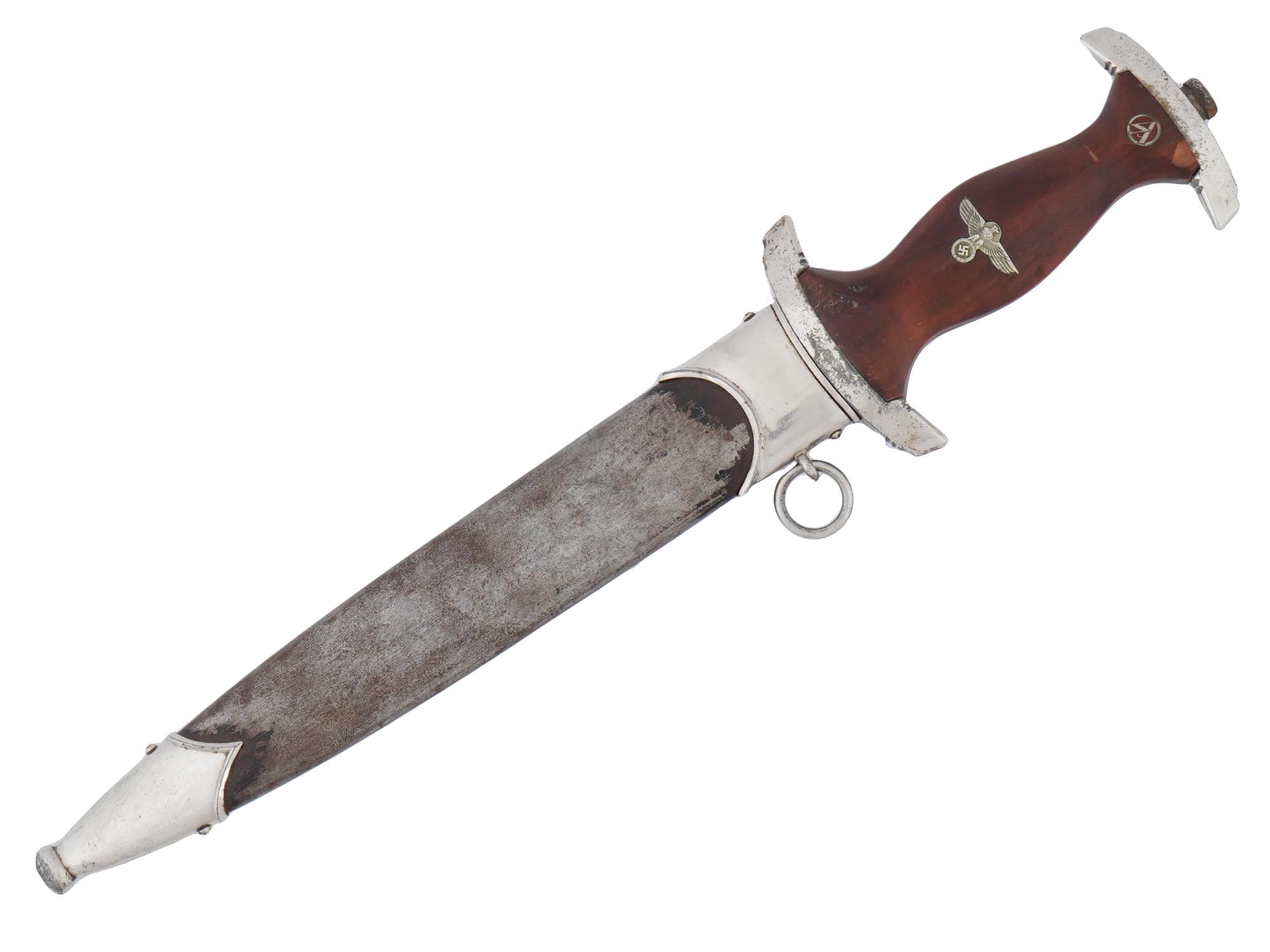 WWII NAZI GERMAN SA DAGGER BY RZM W SCABBARD PIC-2