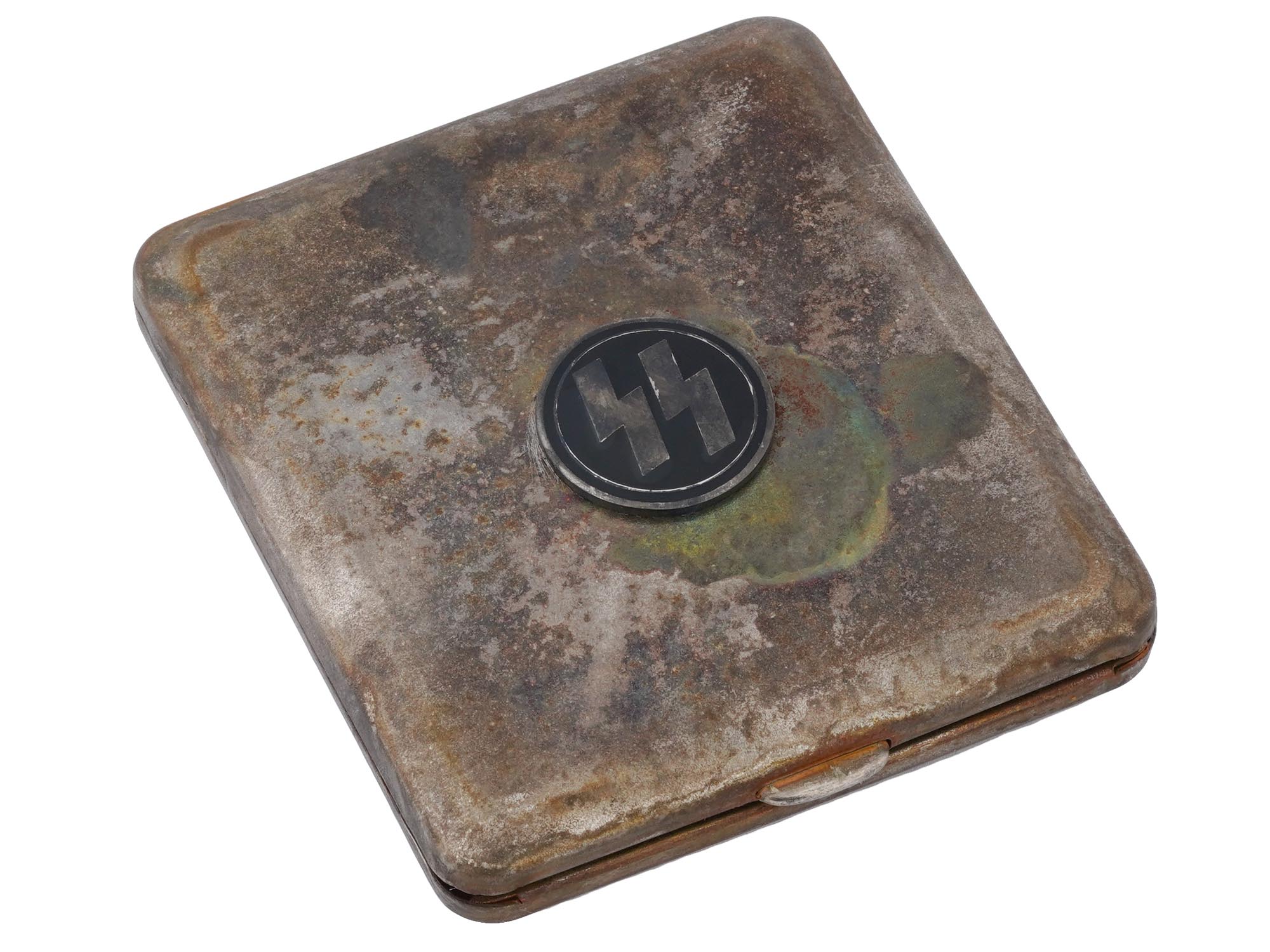 WWII NAZI GERMAN SS CIGARETTE CASE PIC-0