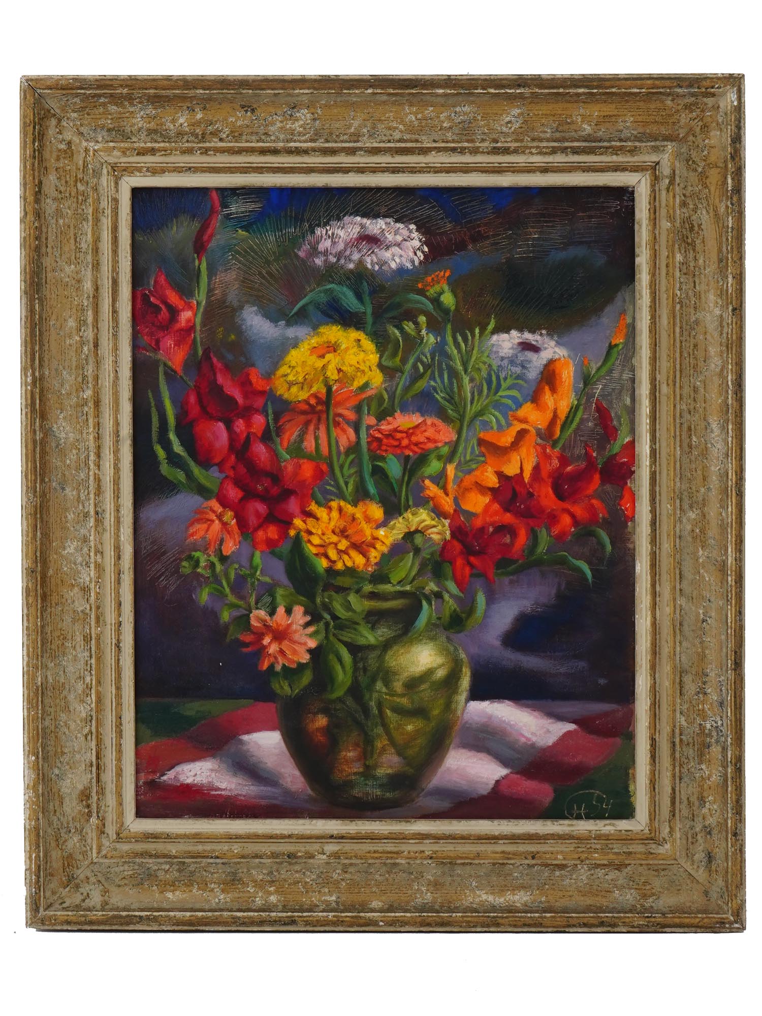 MID CENT AMERICAN STILL LIFE OIL PAINTING SIGNED PIC-0