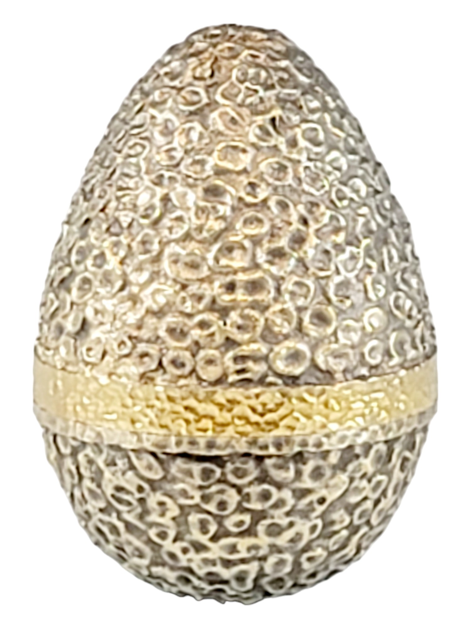 ENGLISH GILT SILVER AMETHYST EGG STUART DEVLIN 1967 PIC-0