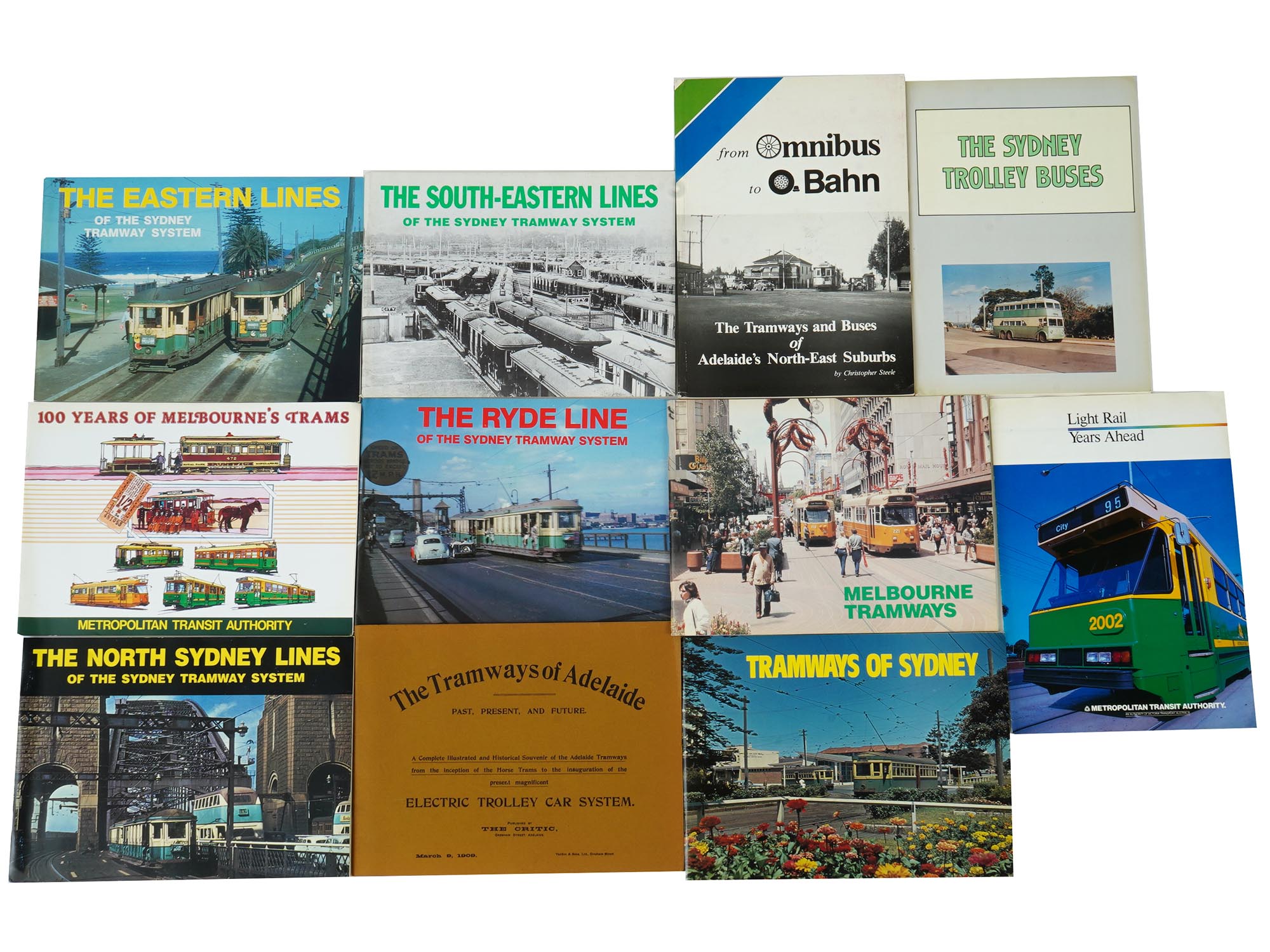 LOT OF AUSTRALIAN RAILWAYS TROLLEYS ALBUMS MAGAZINES PIC-0