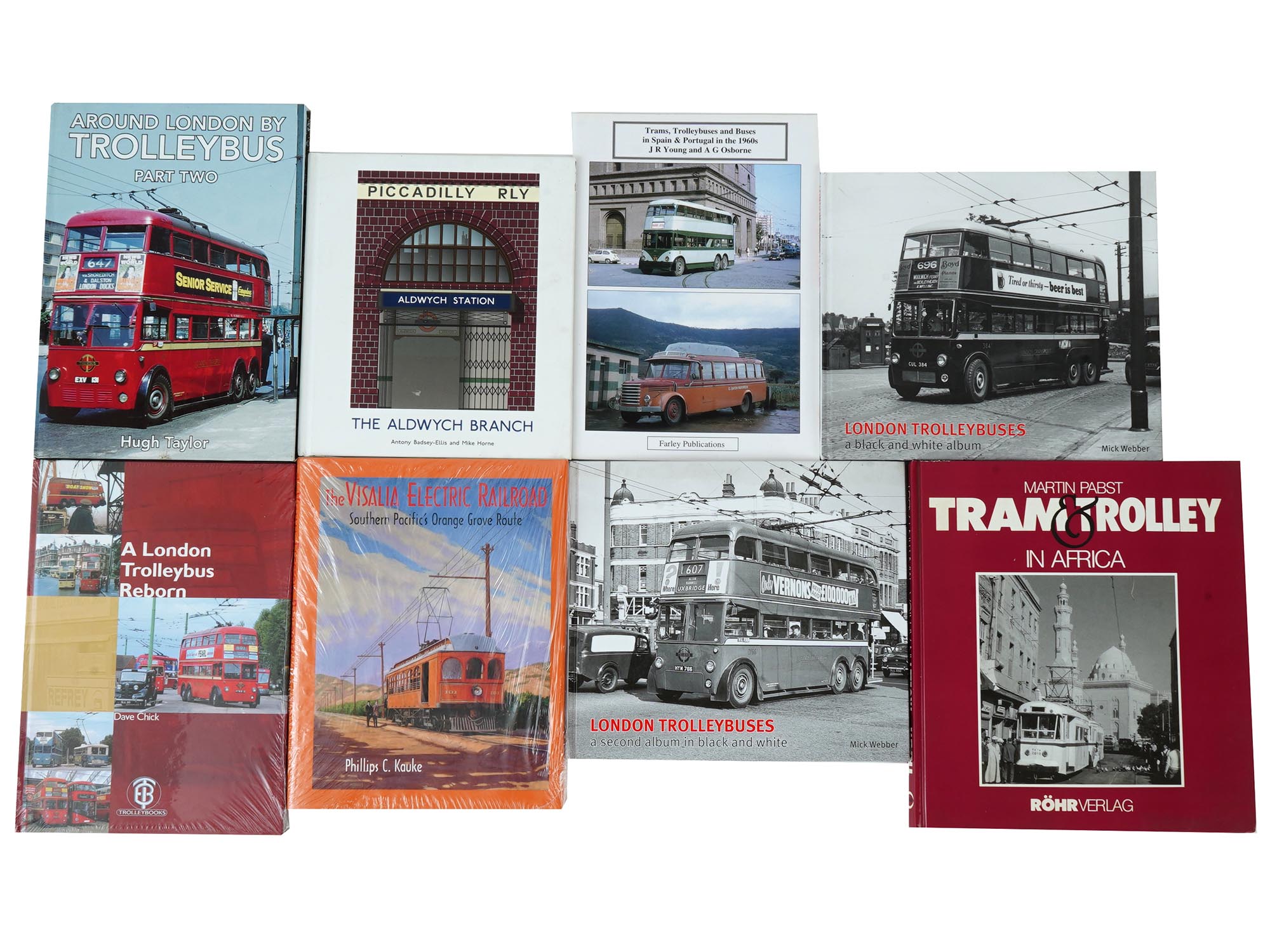 COLLECTION OF ENGLISH BUSES TROLLEYS ALBUMS BOOKS PIC-0