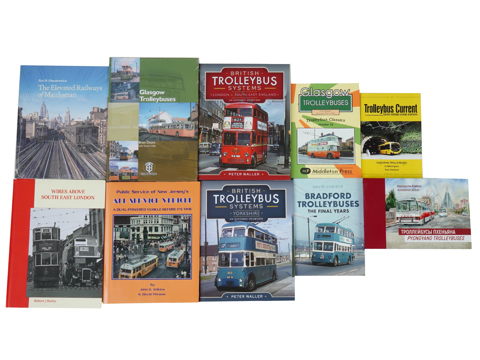 10 VINTAGE BOOKS PUBLIC URBAN TRANSPORT TROLLEYBUSES PIC-0