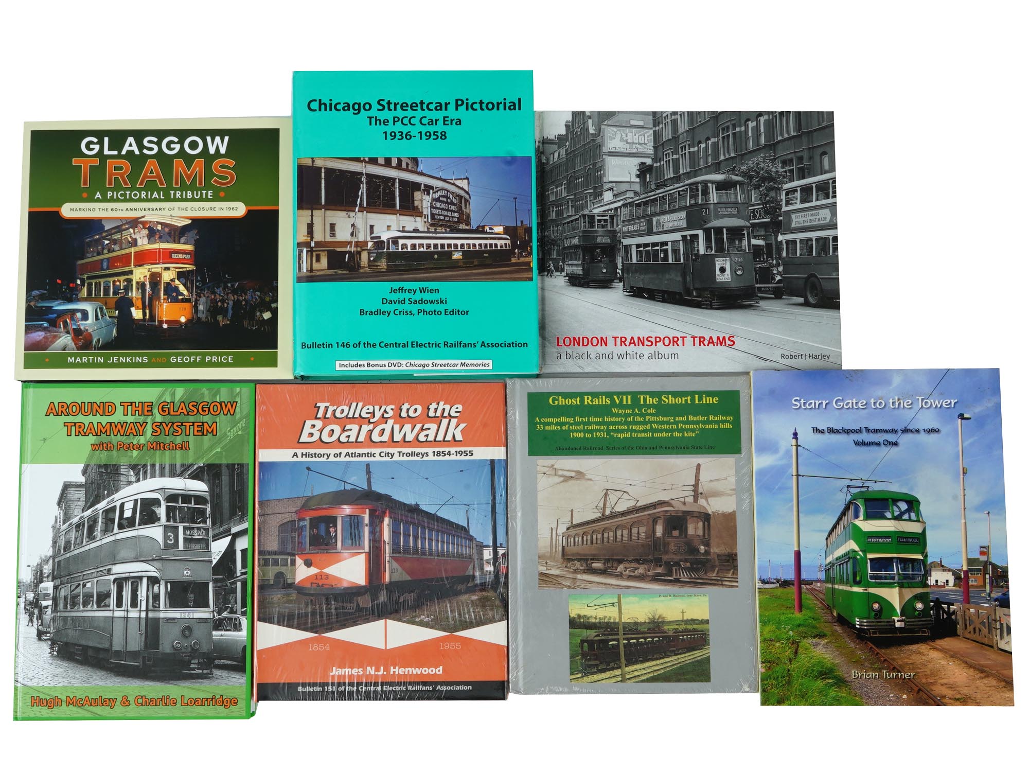 7 VINTAGE BOOKS PUBLIC URBAN TRANSPORT TRAMS PIC-0