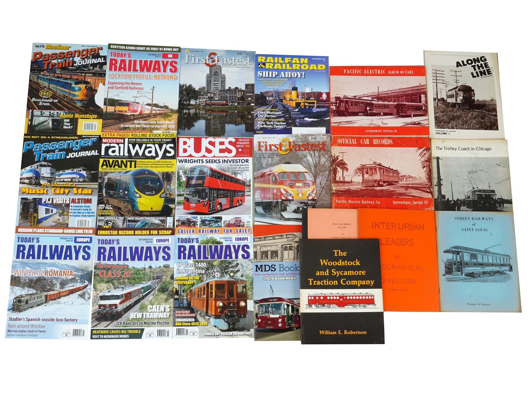 LOT US EUROPEAN RAILWAYS TRANSPORT MAGAZINES ALBUMS PIC-0