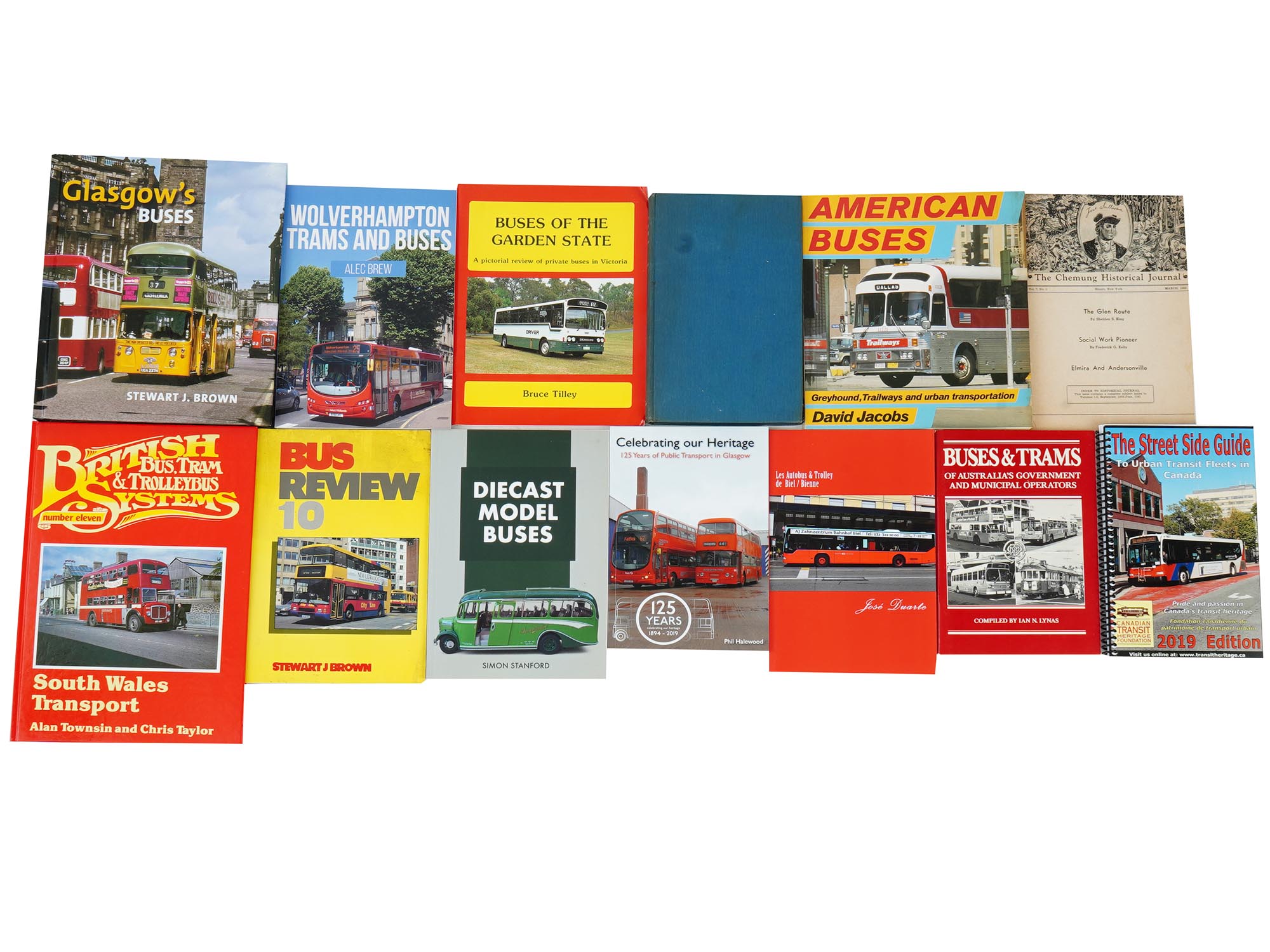 LOT AMERICAN ENGLISH BUSES TRAMS TRANSPORT BOOKS PIC-0